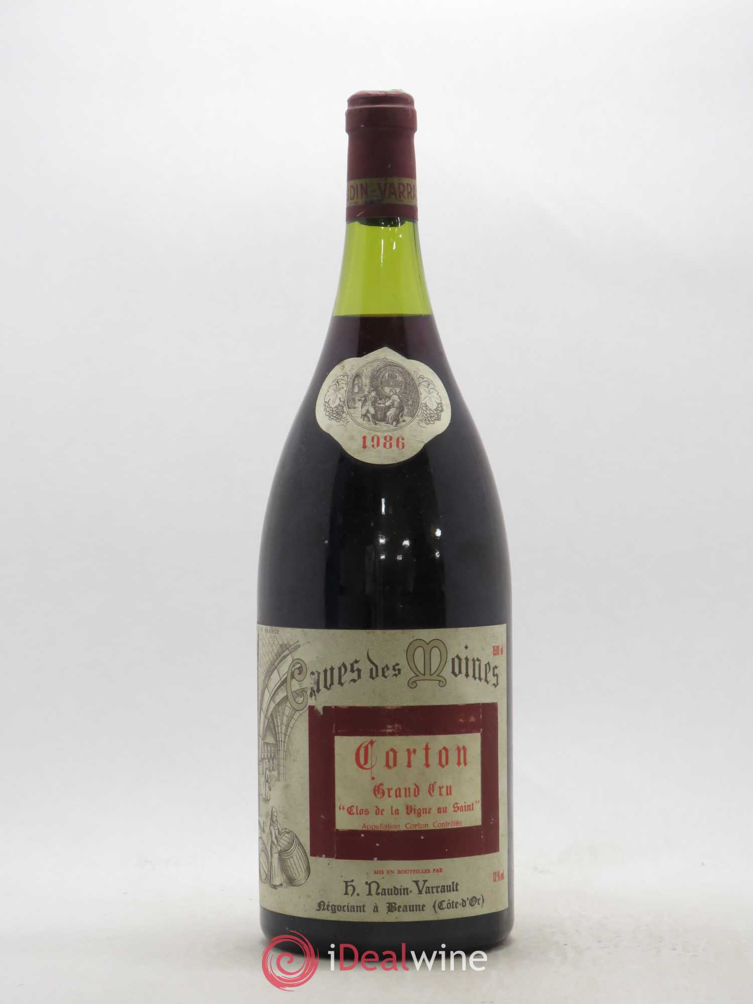 Corton Grand Cru Clos de la Vigne au Saint - Caves des Moines - Naudin-Varrault 1986 - Posten von 1 Magnum - 0