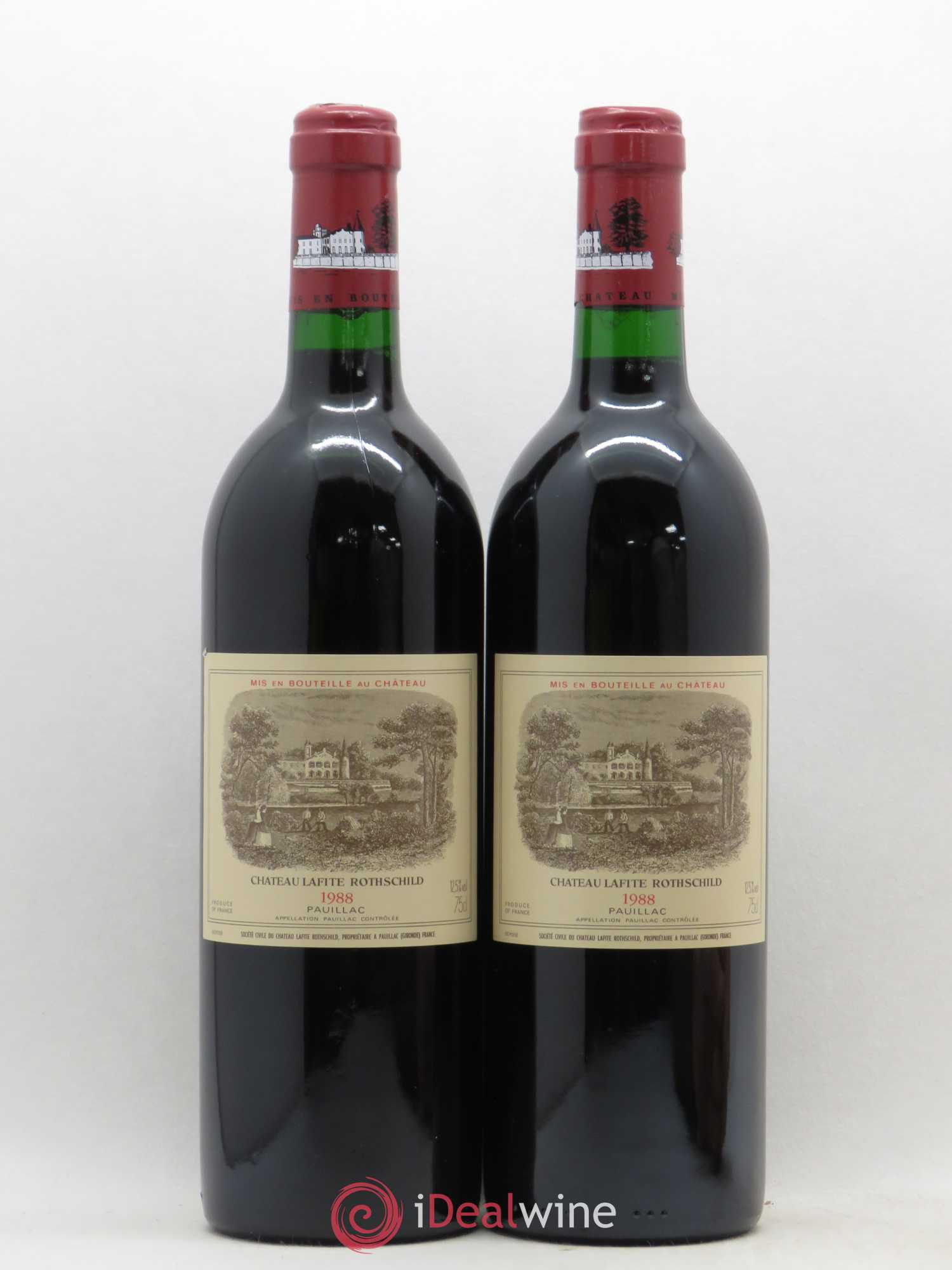 Château Lafite Rothschild 1er Grand Cru Classé 1988 - Lot de 2 bouteilles - 0