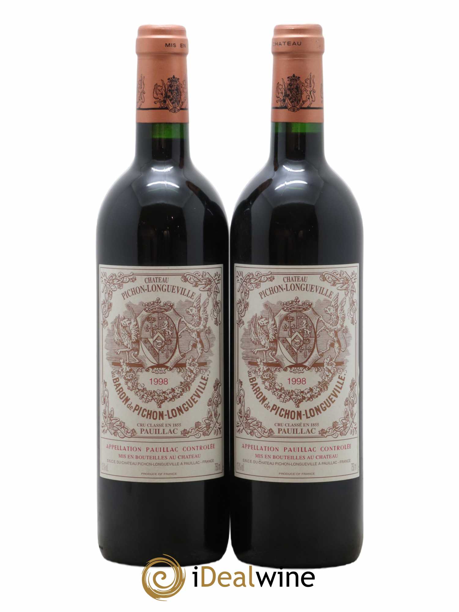 Pichon Longueville Baron 2ème Grand Cru Classé 1998 - Lot de 2 bouteilles - 0