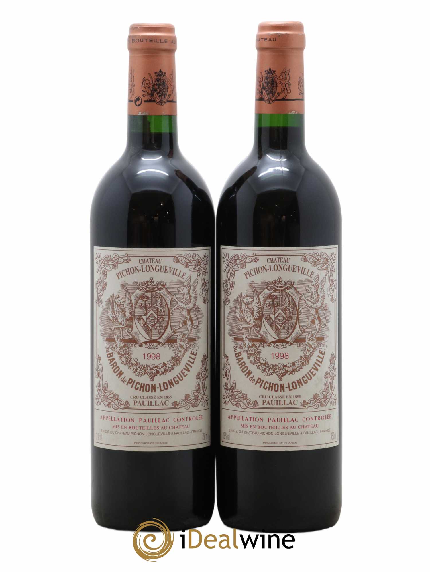 Pichon Longueville Baron 2ème Grand Cru Classé 1998 - Lot de 2 bouteilles - 0