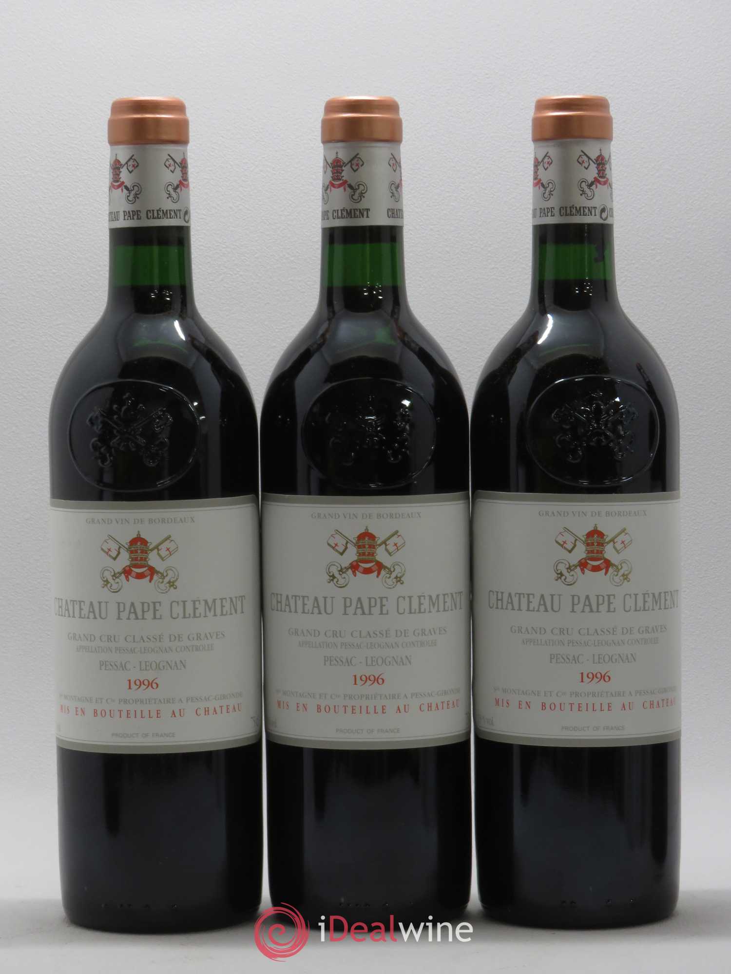 Château Pape Clément Cru Classé de Graves 1996 - Lot de 12 bouteilles - 1
