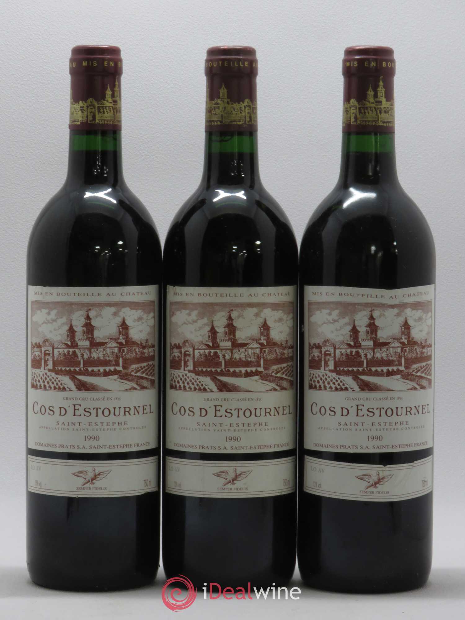 Cos d'Estournel 2ème Grand Cru Classé 1990 - Lot de 3 bouteilles - 0
