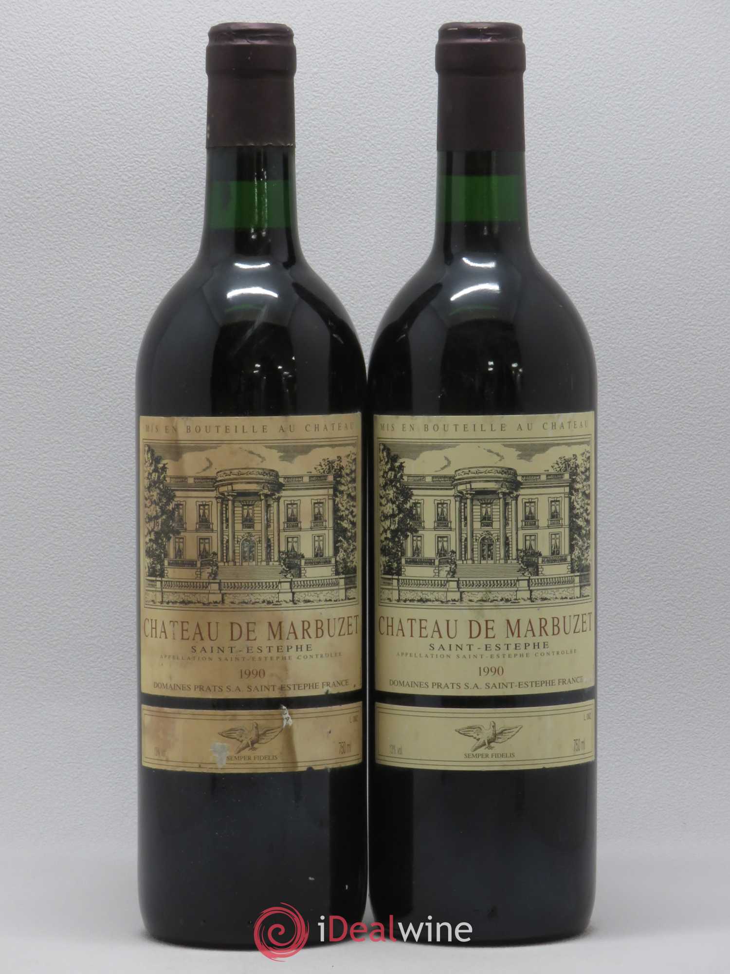 Château de Marbuzet Cru Bourgeois 1990 - Lot de 2 bouteilles - 0