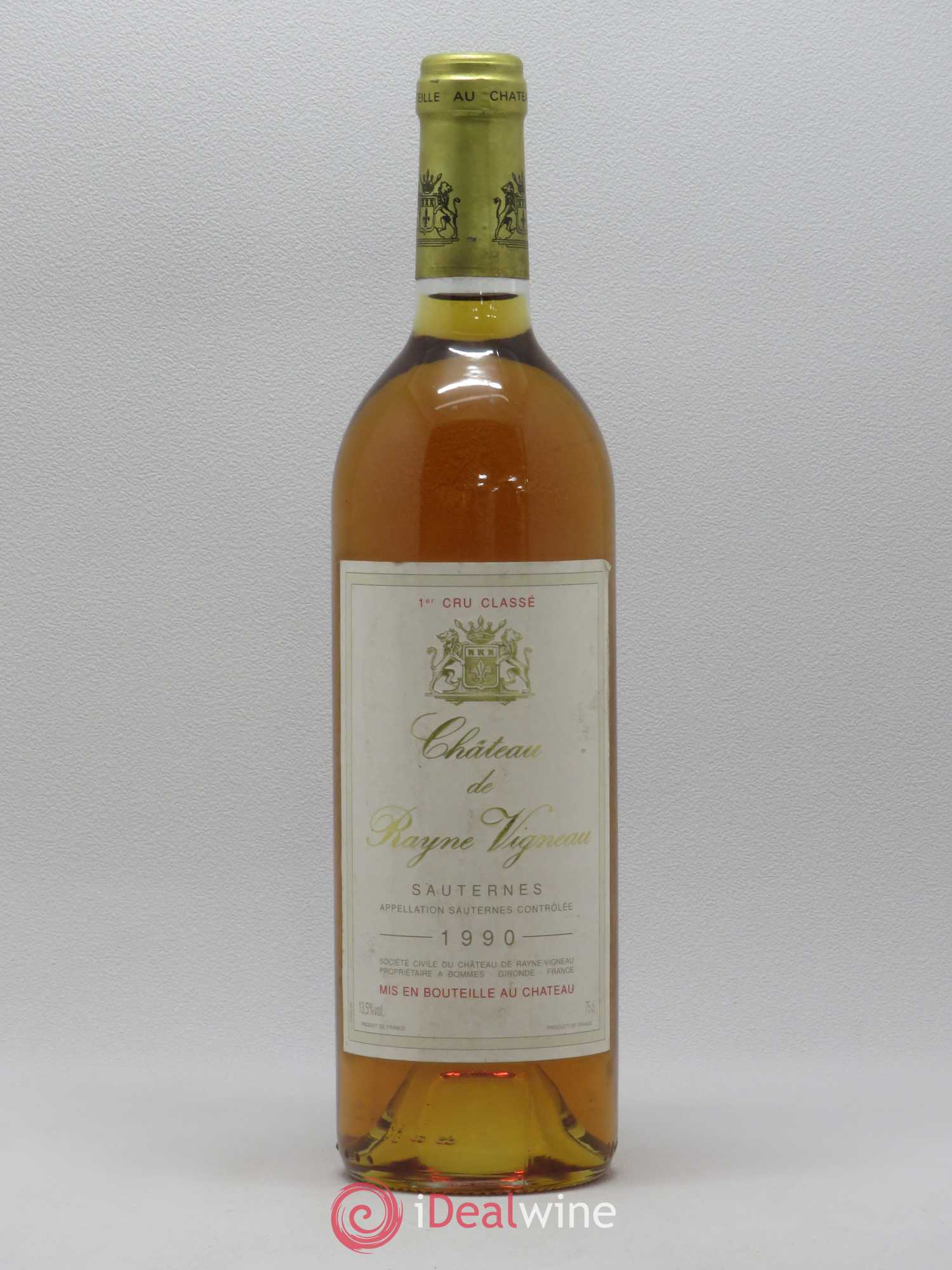 Château de Rayne Vigneau 1er Grand Cru Classé 1990 - Lotto di 1 bottiglia - 0