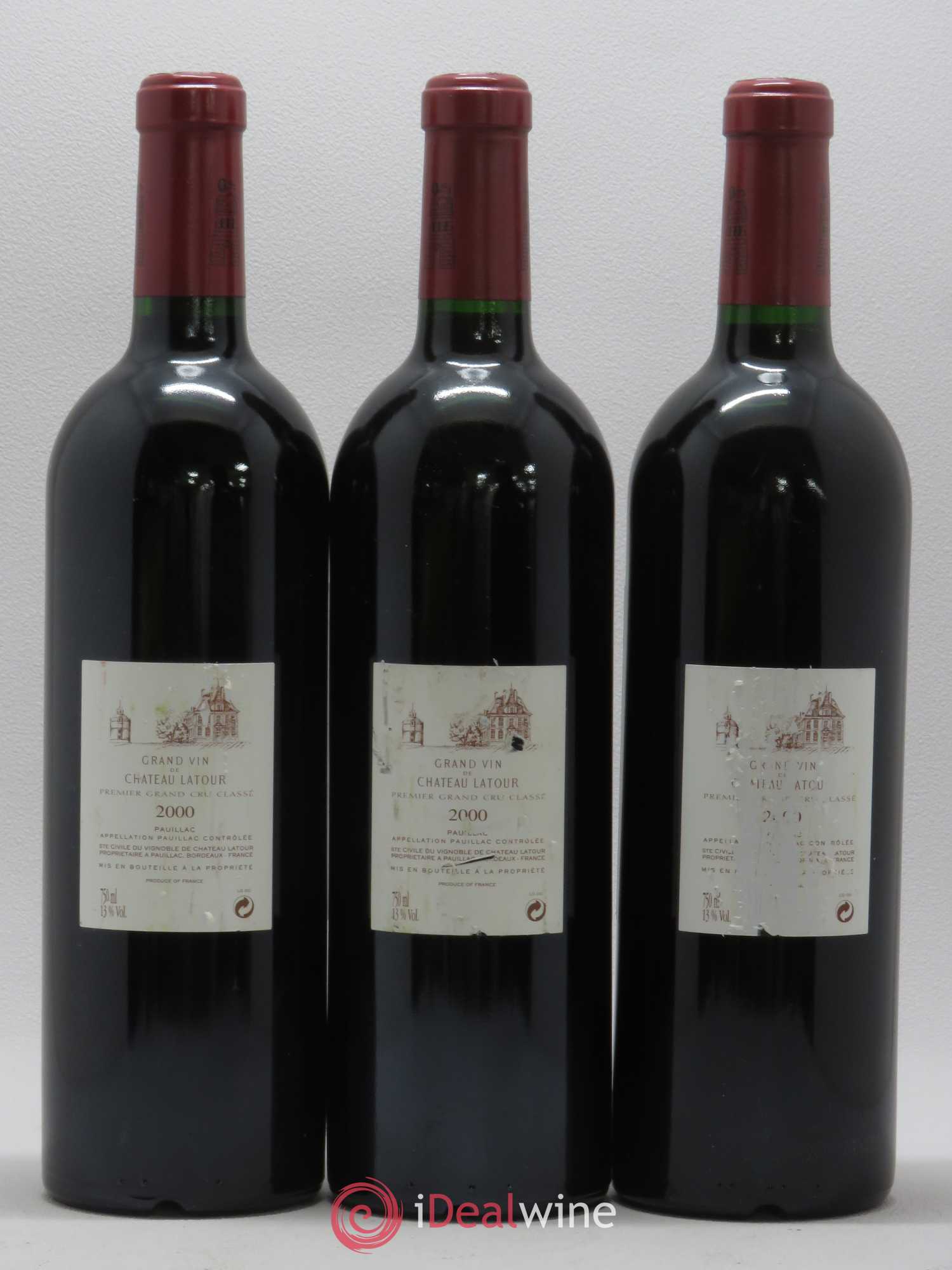 Château Latour 1er Grand Cru Classé 2000 - Lot de 3 bouteilles - 1