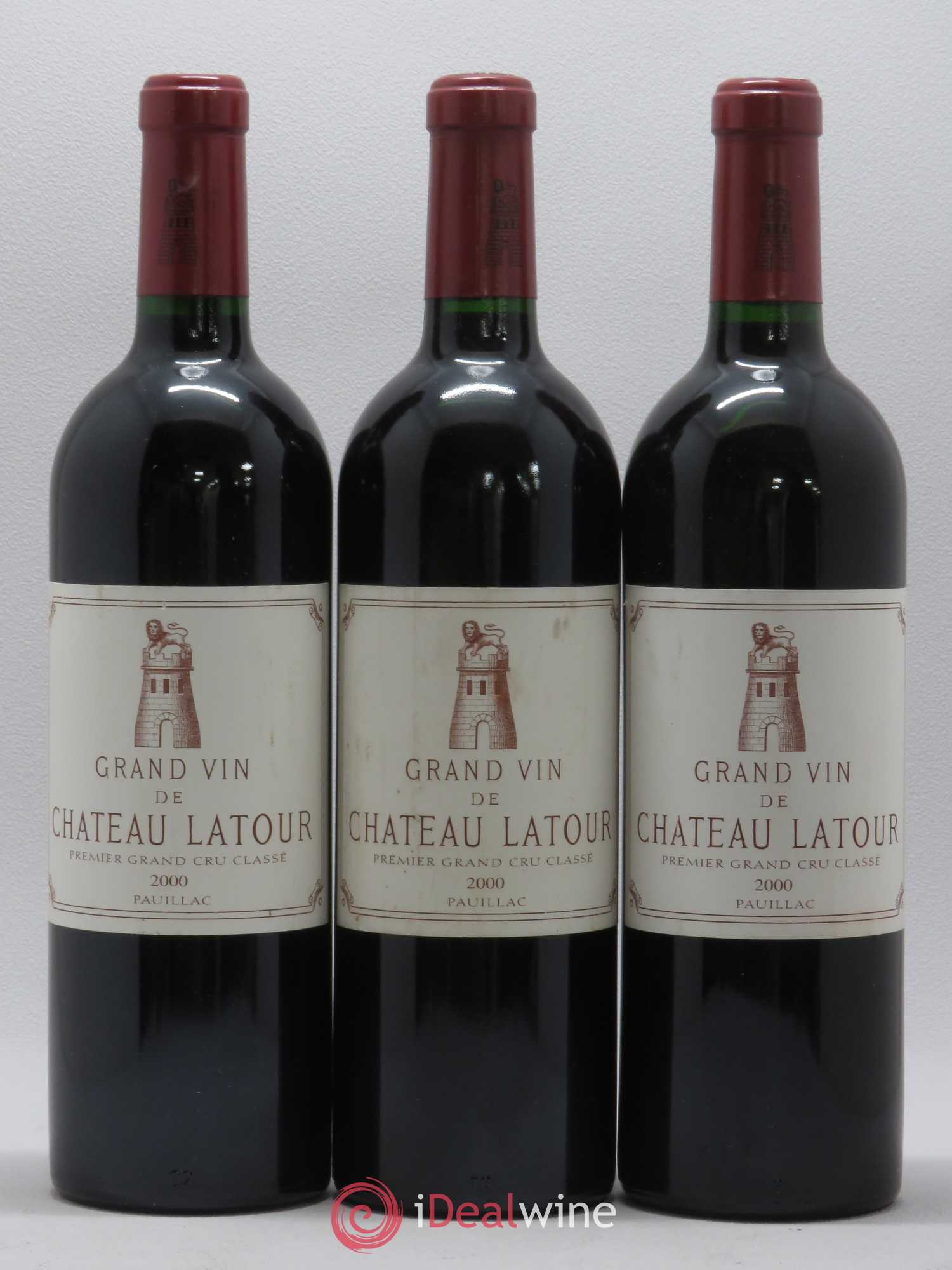 Château Latour 1er Grand Cru Classé 2000 - Lot de 3 bouteilles - 0