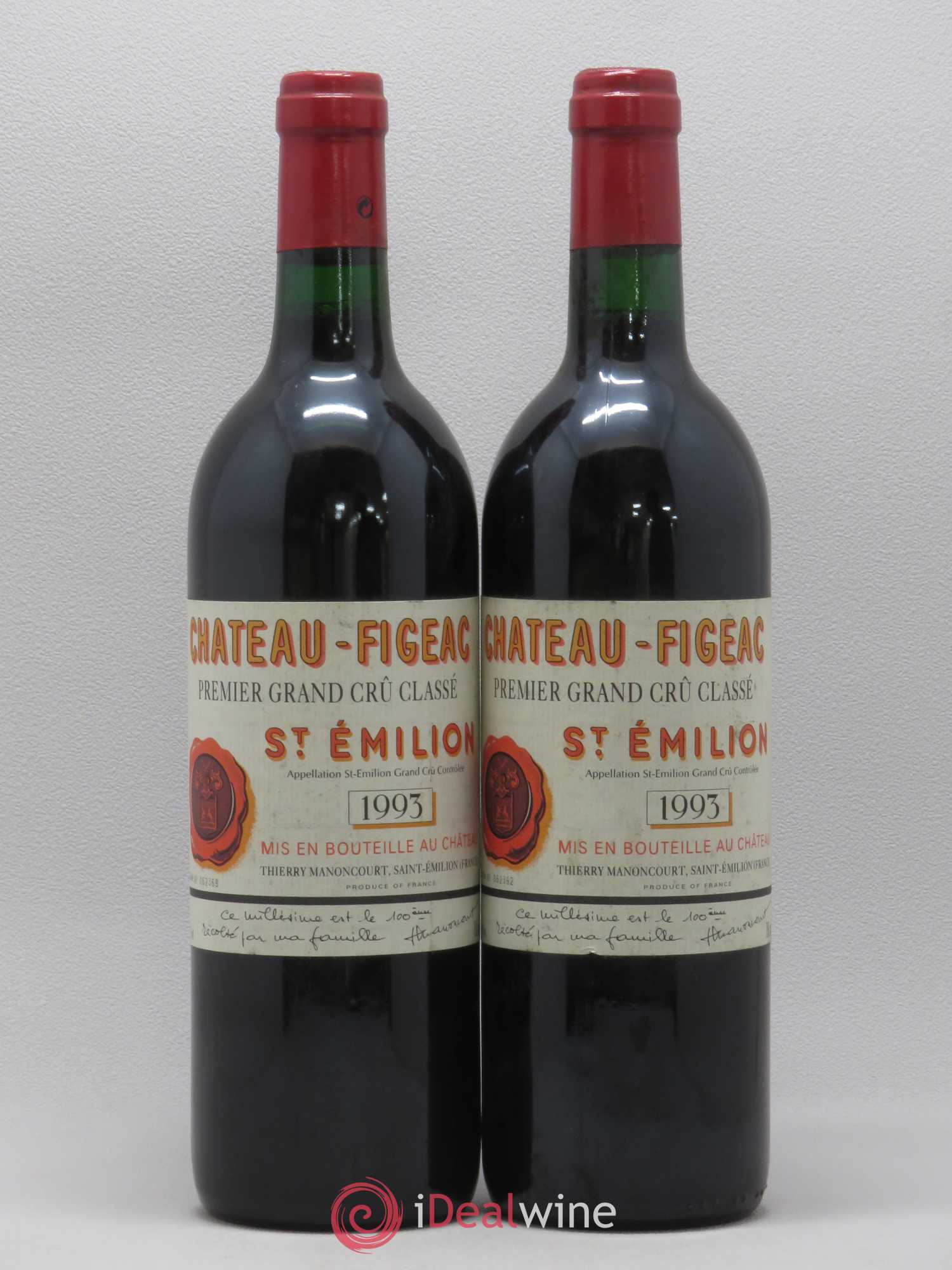 Château Figeac 1er Grand Cru Classé A 1993 - Lot de 2 bouteilles - 0
