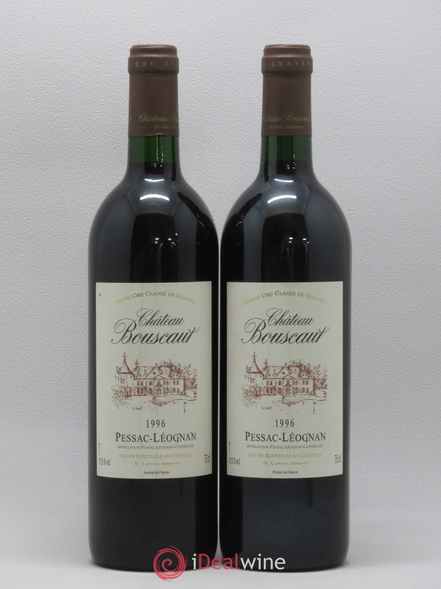 Château Bouscaut Cru Classé de Graves 1996 - Lot de 2 bouteilles - 0