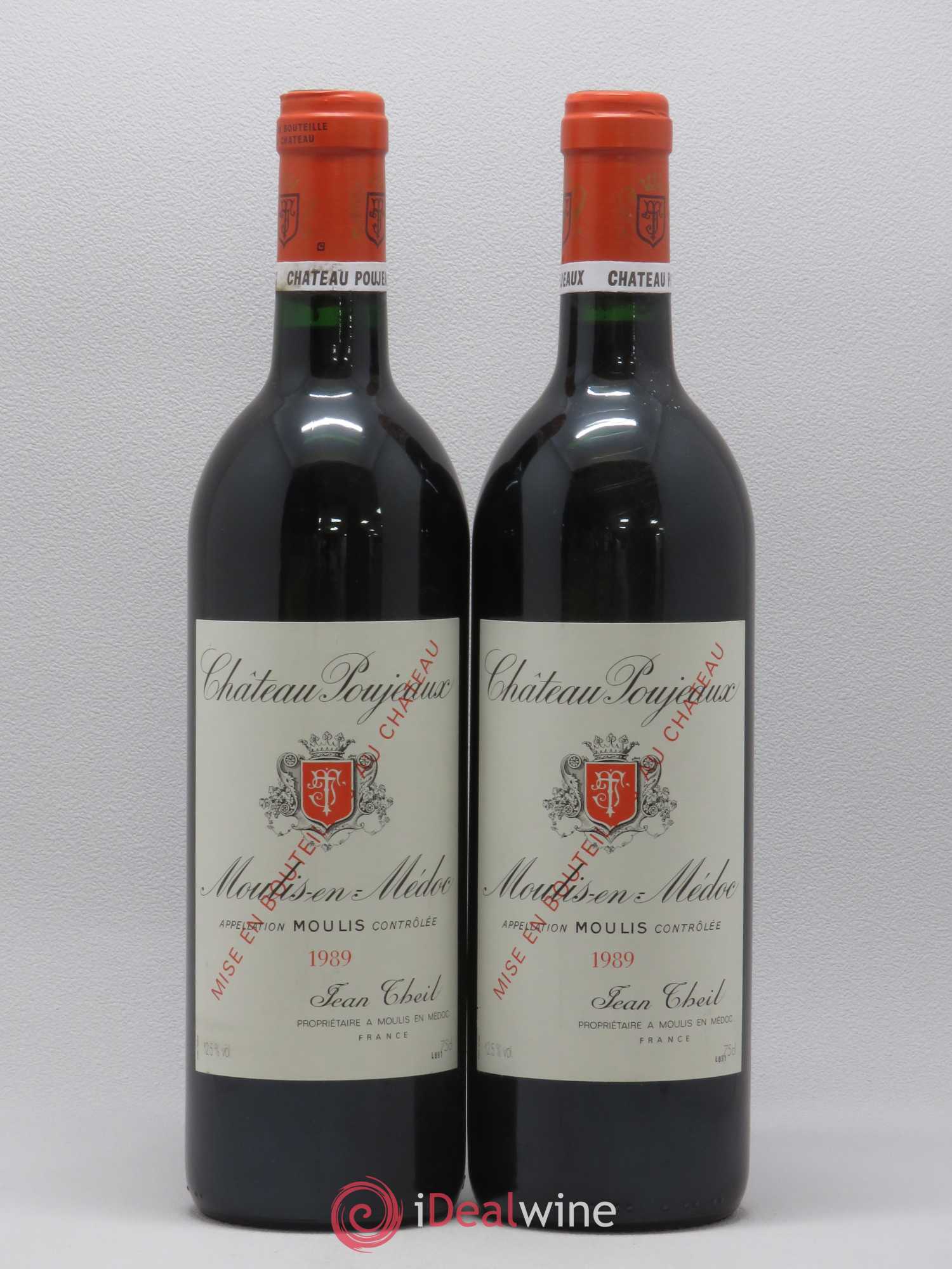 Château Poujeaux 1989 - Lot de 2 bouteilles - 0