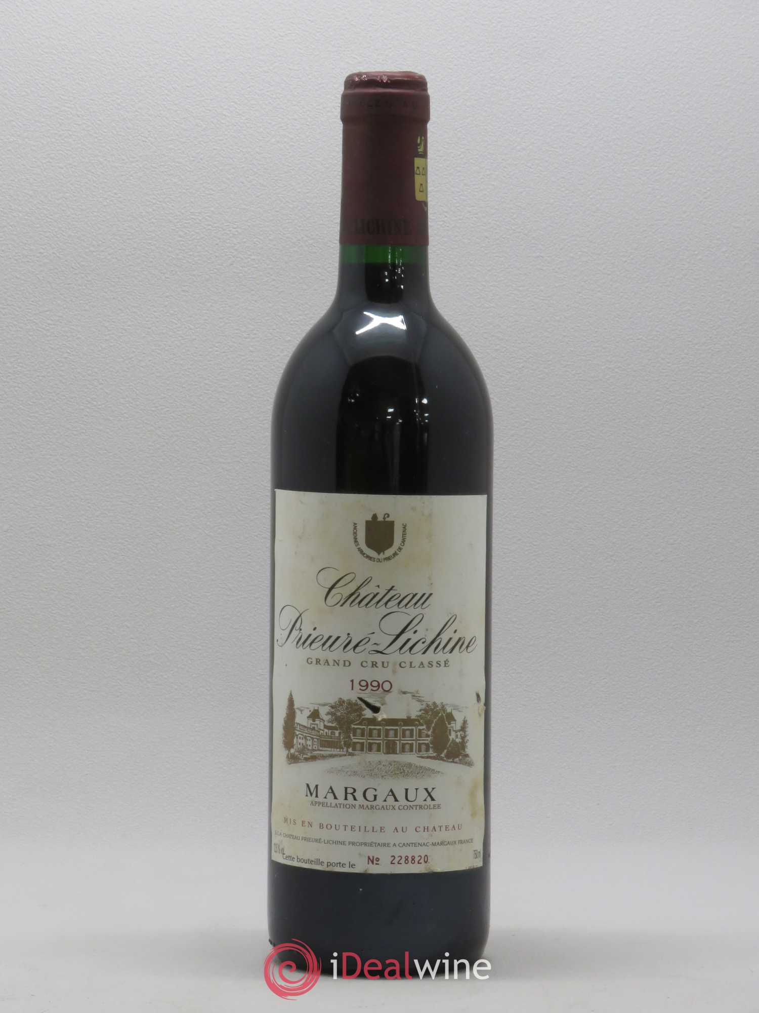 Château Prieuré Lichine 4ème Grand Cru Classé 1990 - Lot de 1 bouteille - 0