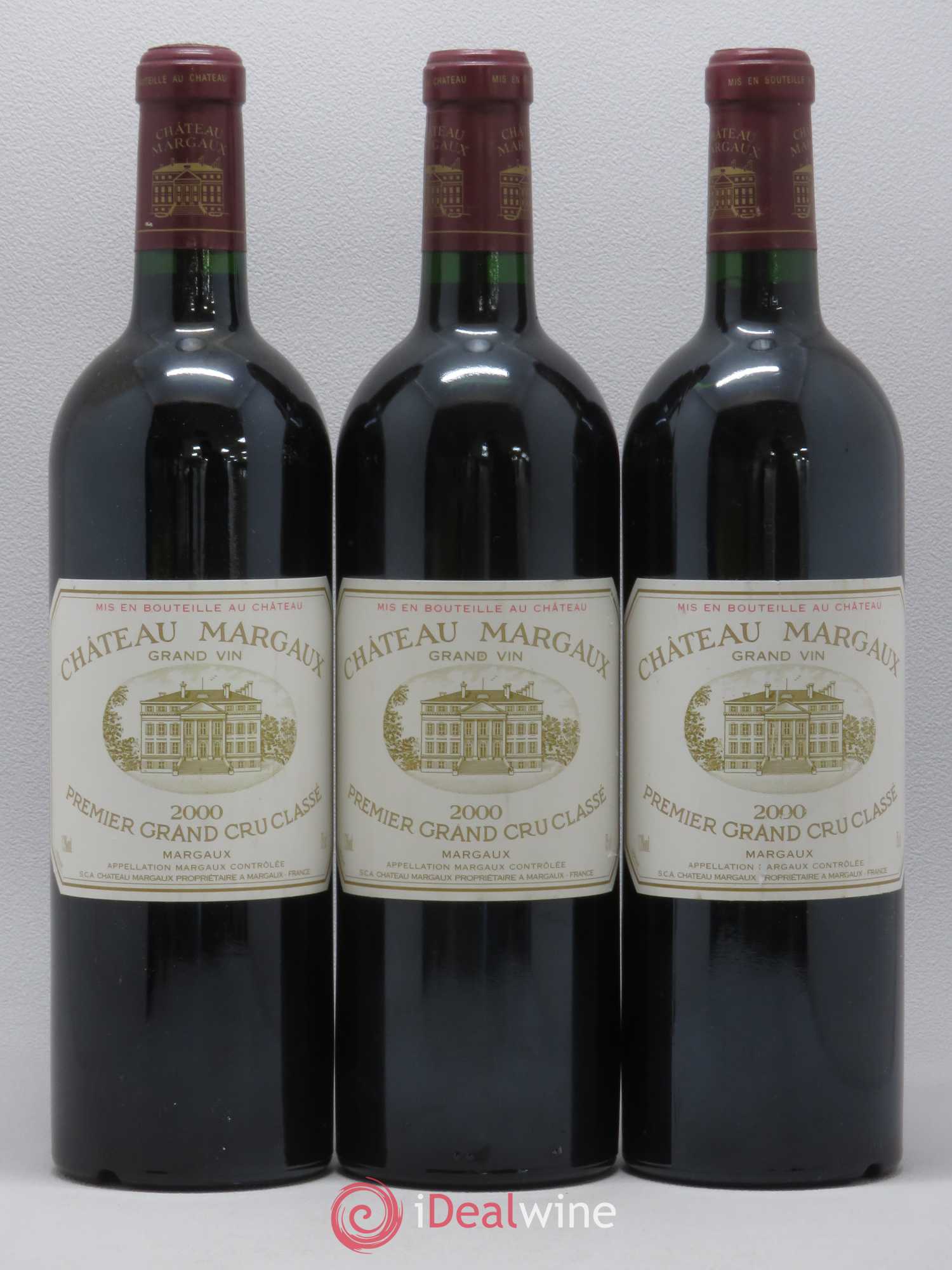 Château Margaux 1er Grand Cru Classé 2000 - Lot de 3 bouteilles - 0