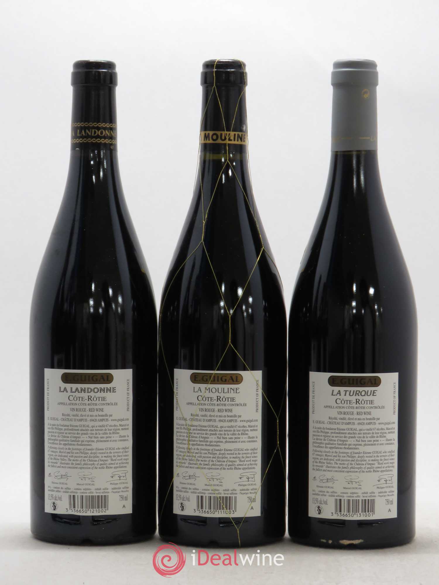 Côte-Rôtie Guigal Trilogie La Turque - La Landonne - La Mouline 2010 - Lot de 6 bouteilles - 4