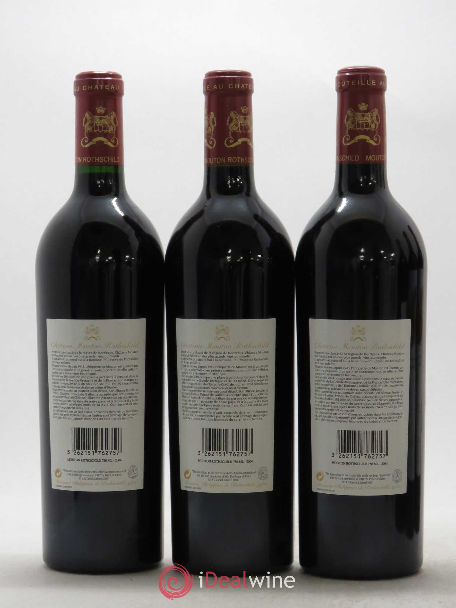 Château Mouton Rothschild 1er Grand Cru Classé 2004 - Lot de 6 bouteilles - 2