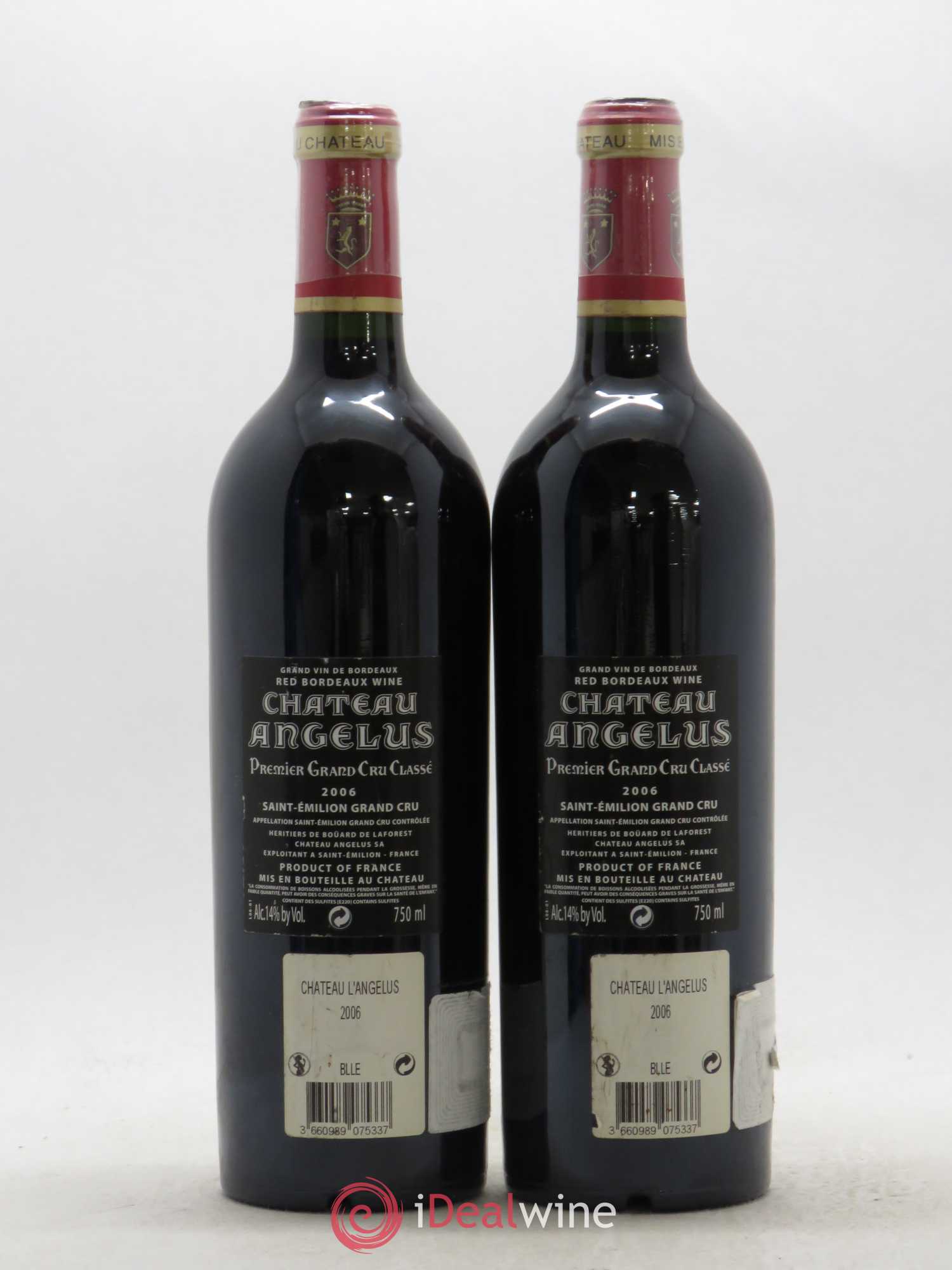 Château Angélus 1er Grand Cru Classé A 2006 - Lot de 2 bouteilles - 1