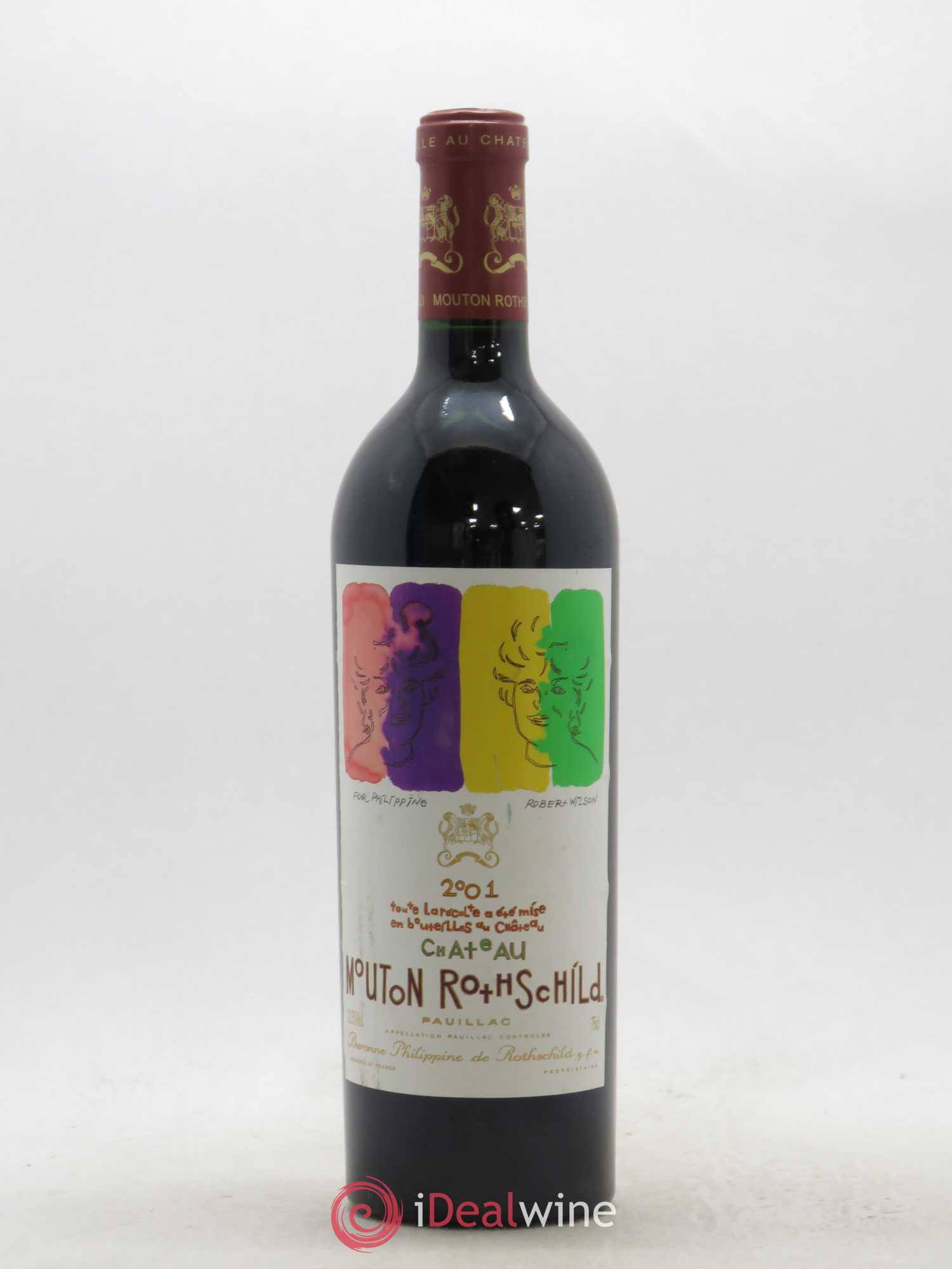 Château Mouton Rothschild 1er Grand Cru Classé 2001 - Lot de 1 bouteille - 0