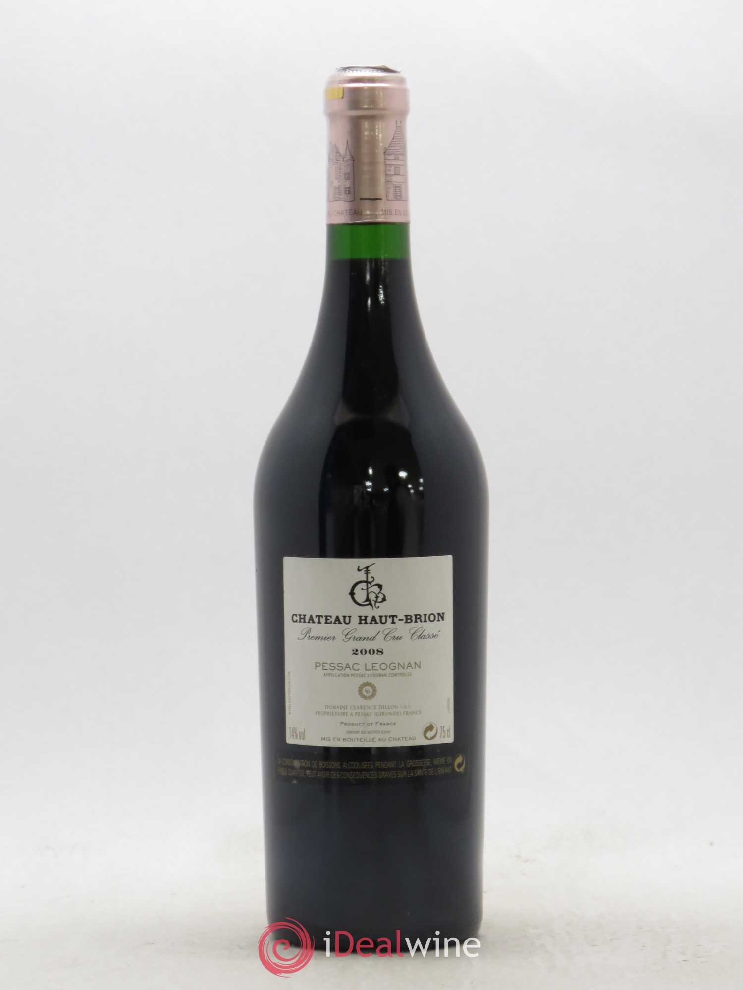 Château Haut Brion 1er Grand Cru Classé 2008 - Lot de 1 bouteille - 1