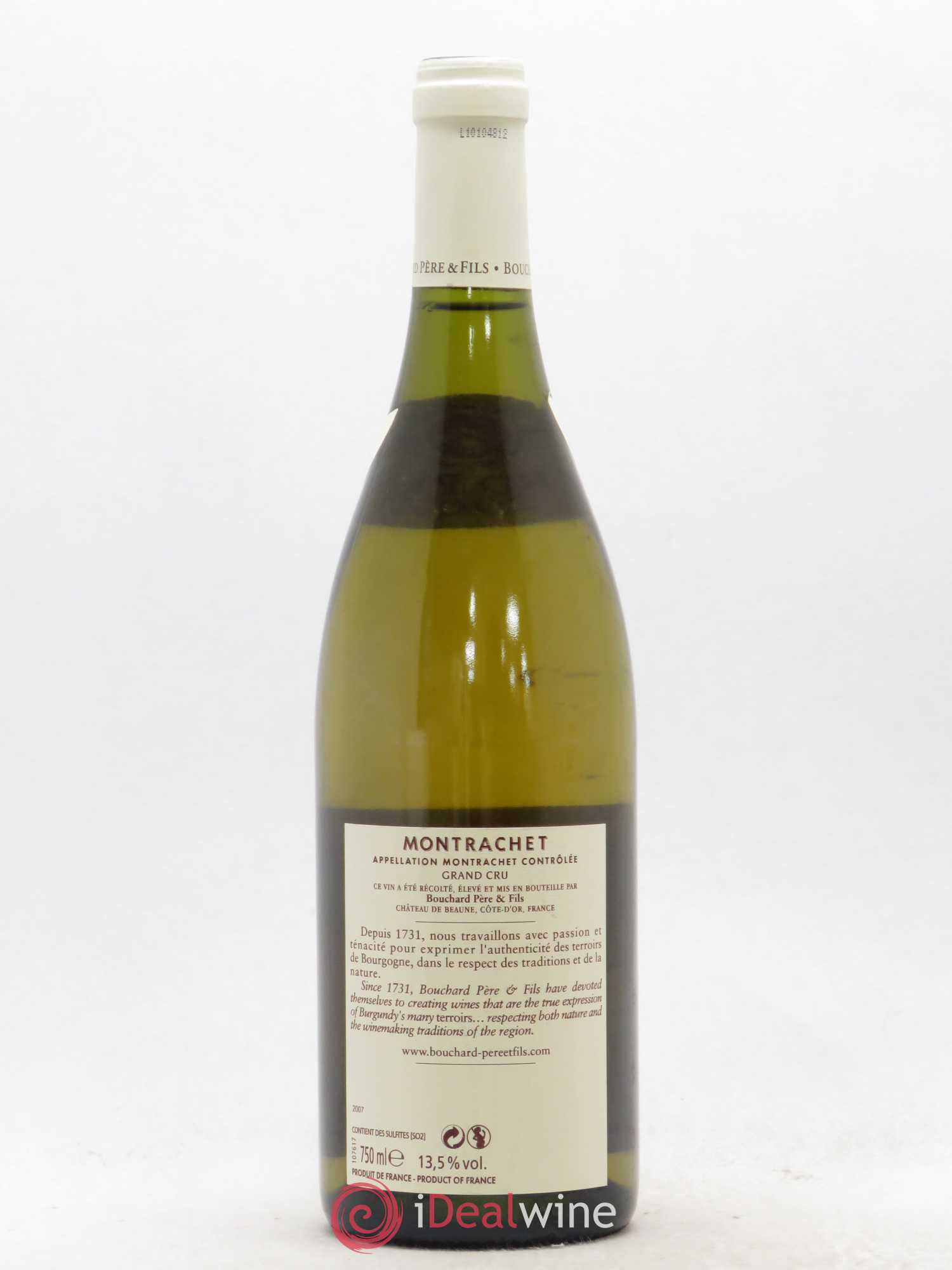 Montrachet Grand Cru Bouchard Père & Fils 2007 - Lot de 1 bouteille - 1