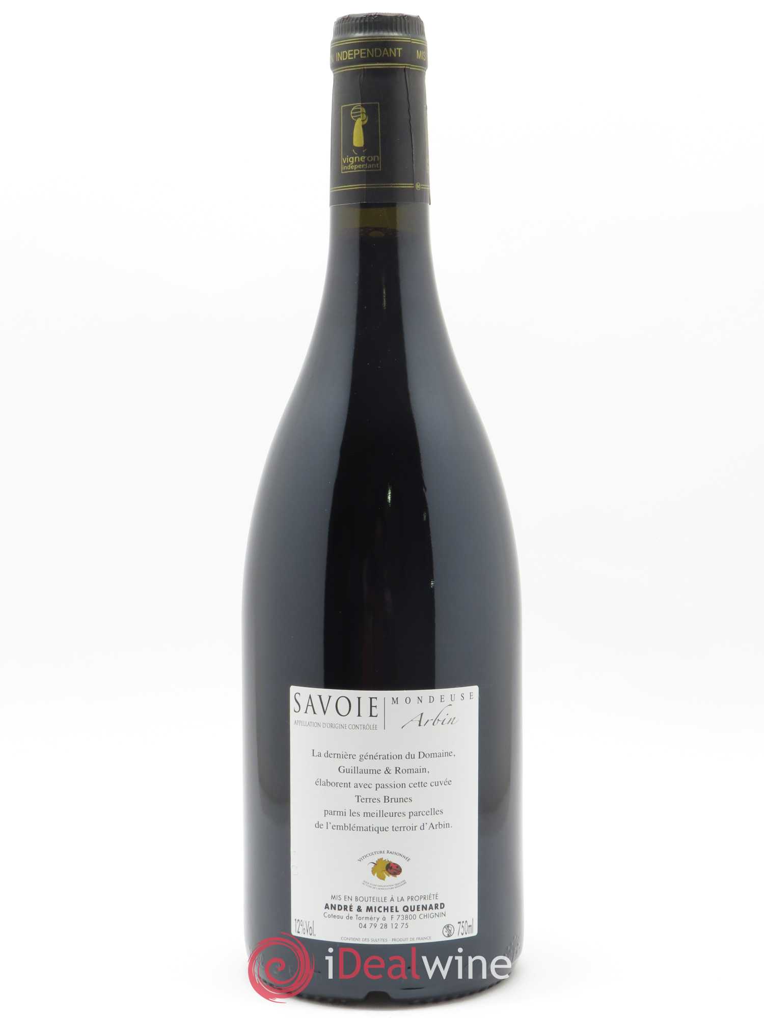 Vin de Savoie Arbin Mondeuse Terres Brunes André et Michel Quenard 2018 - Lot de 1 bouteille - 1