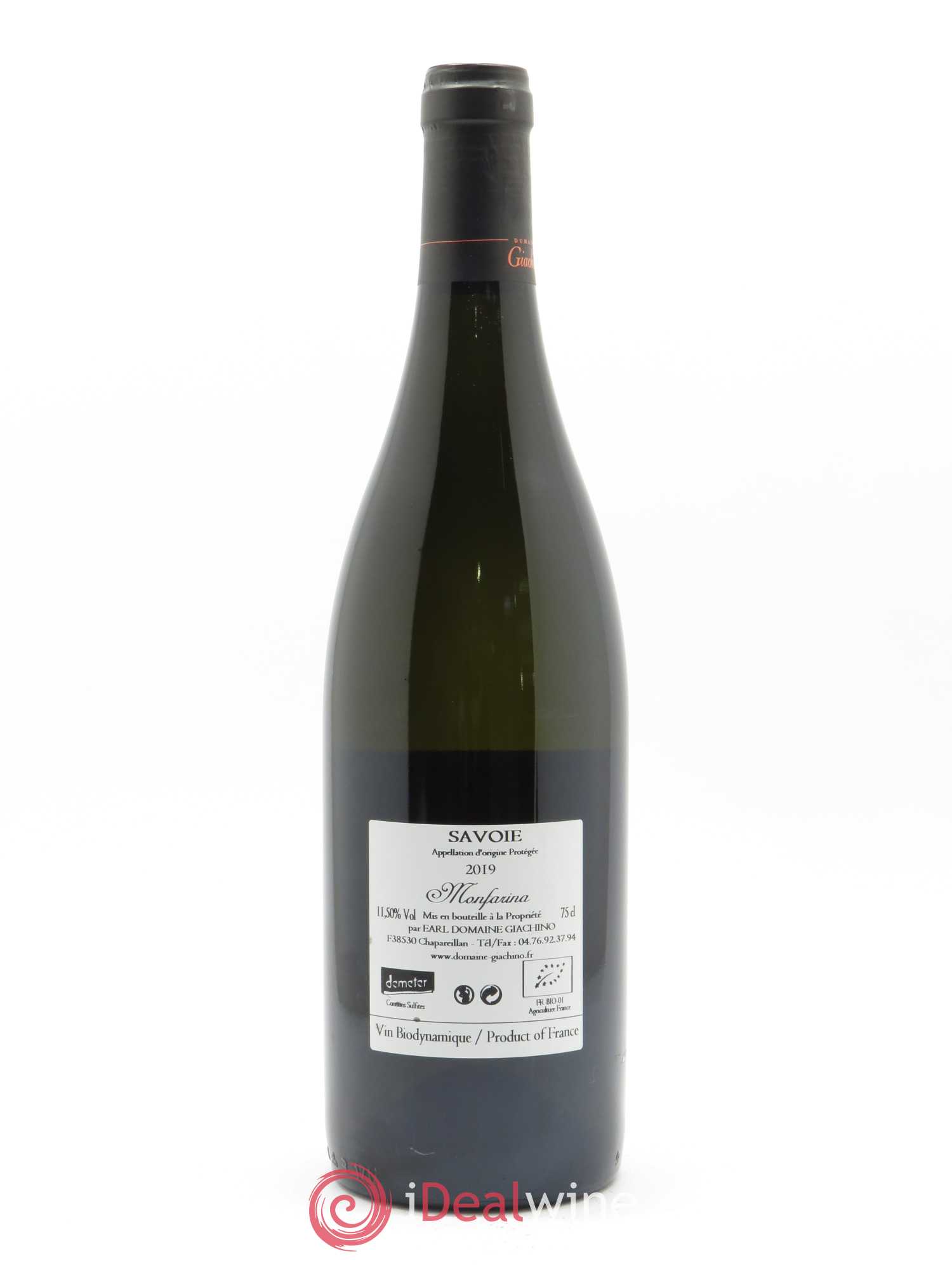 Vin de Savoie Monfarina Giachino 2019 - Lot de 1 bouteille - 1