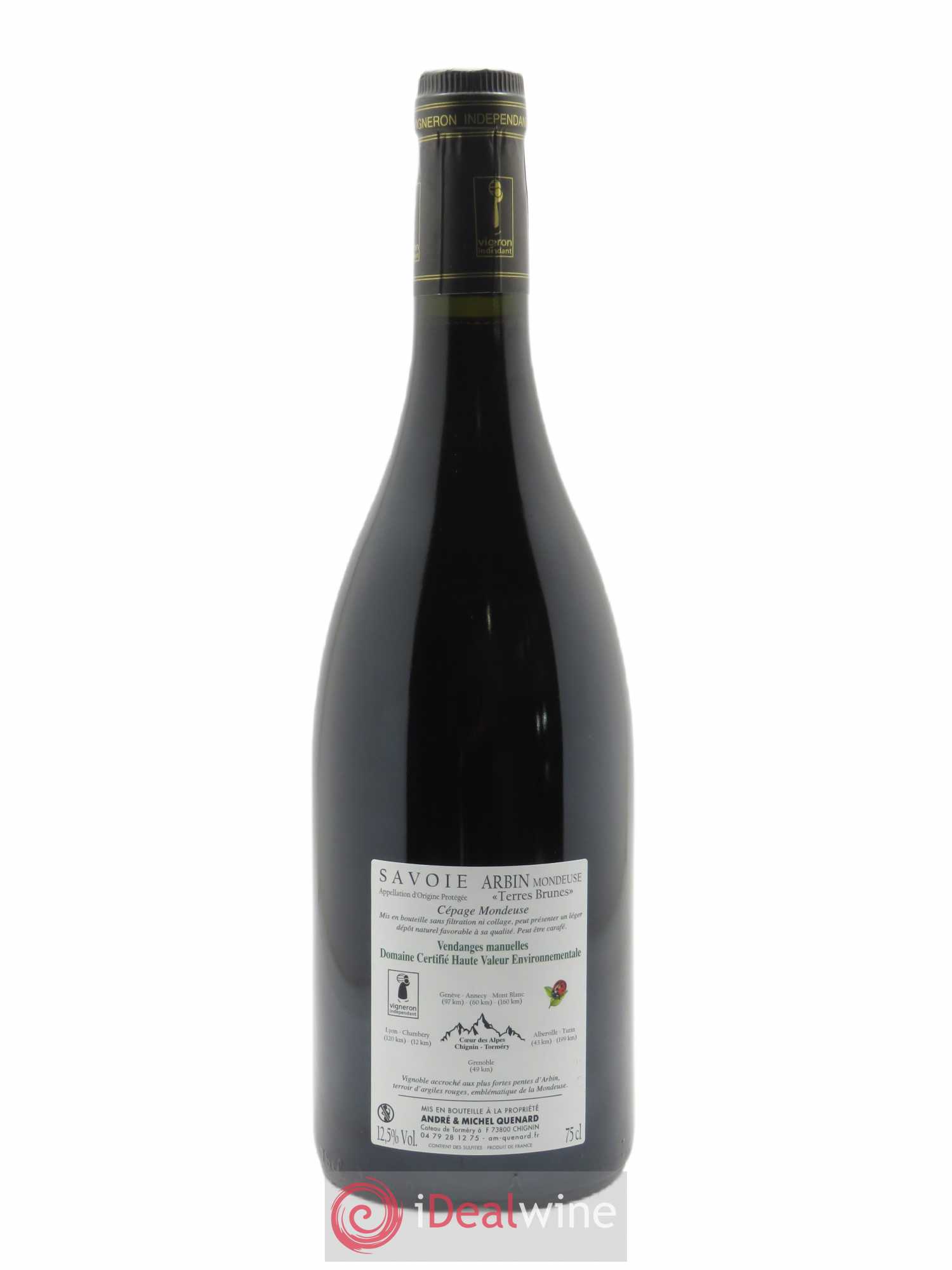 Vin de Savoie Arbin Mondeuse Terres Brunes André et Michel Quenard 2020 - Lot de 1 bouteille - 1