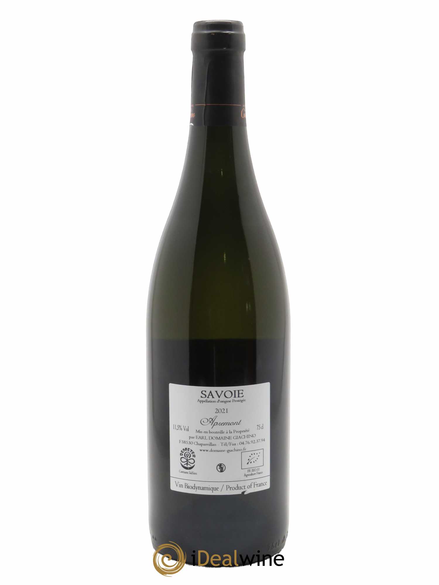 Vin de Savoie Apremont Giachino 2021 - Lot de 1 bouteille - 1