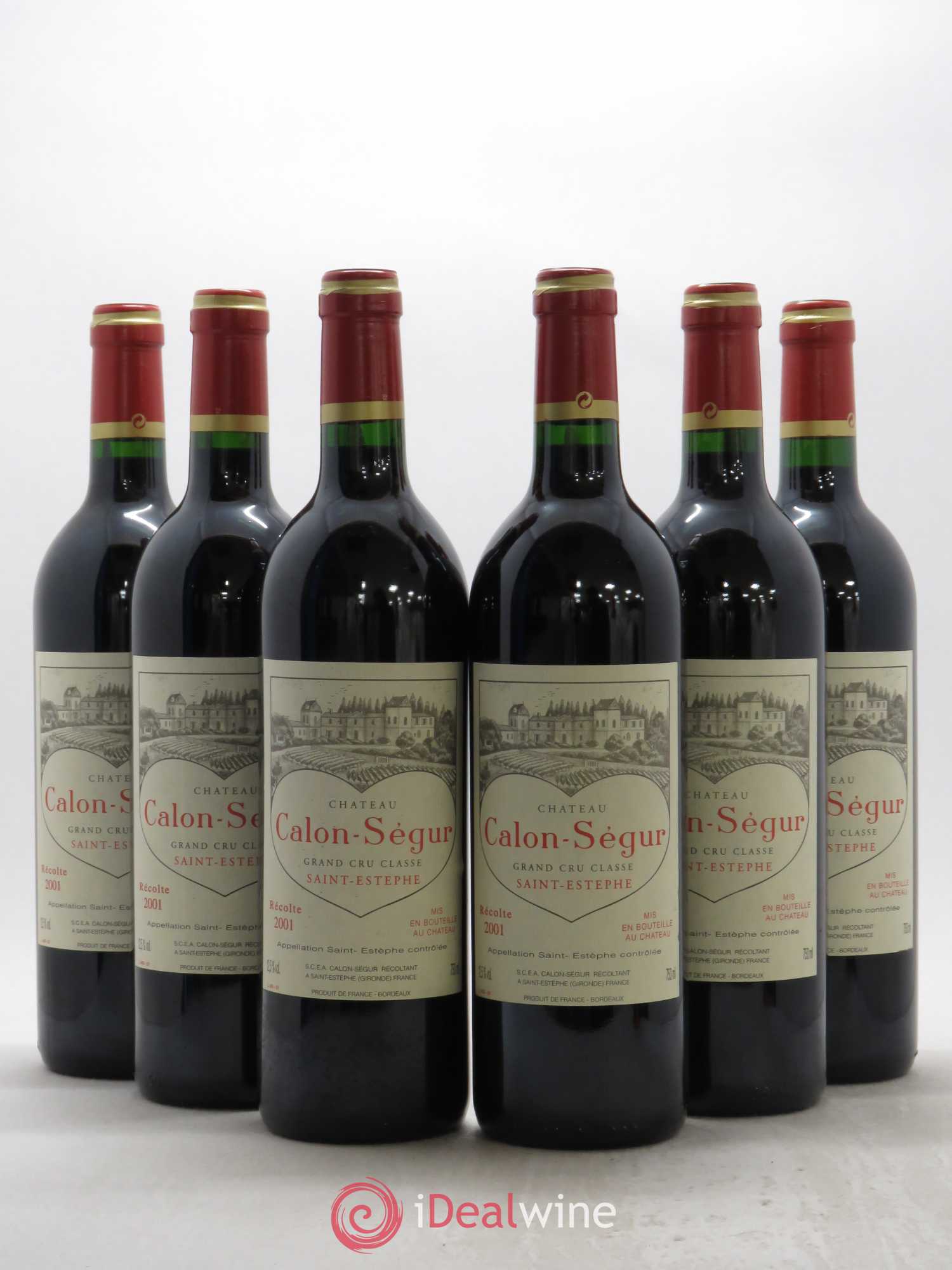 Château Calon Ségur 3ème Grand Cru Classé 2001 - Lot de 6 bouteilles - 0