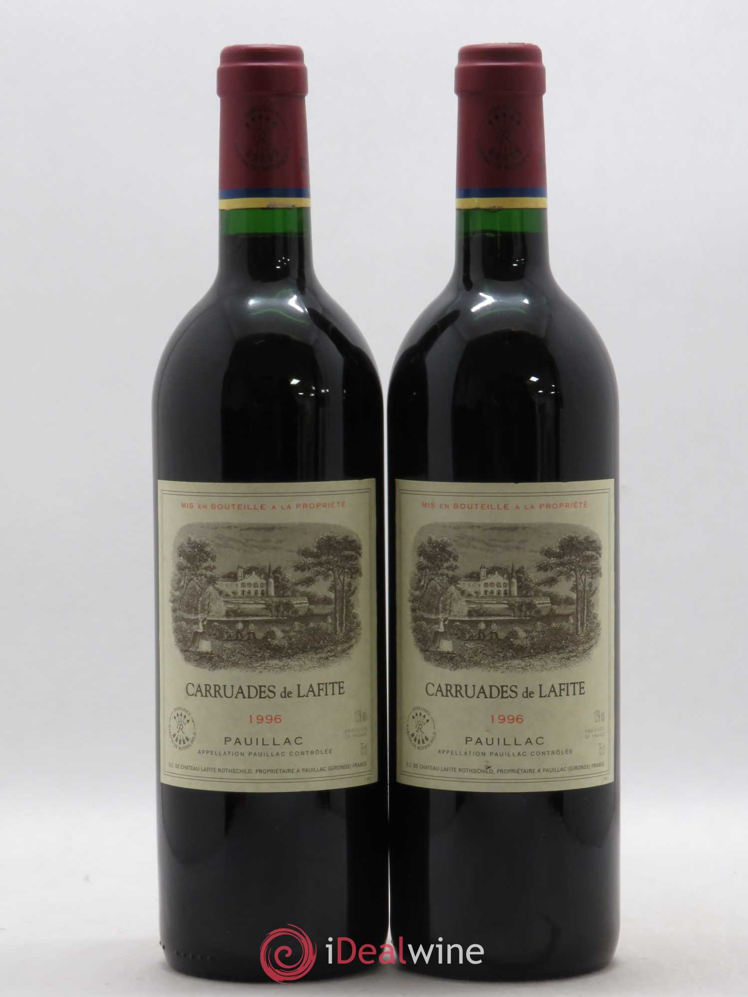 Carruades de Lafite Rothschild Second Vin 1996 - Lot de 2 bouteilles - 0