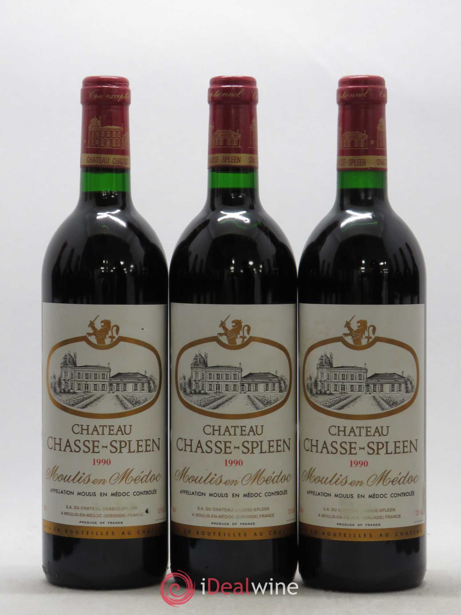 Château Chasse Spleen 1990 - Lot de 12 bouteilles - 1