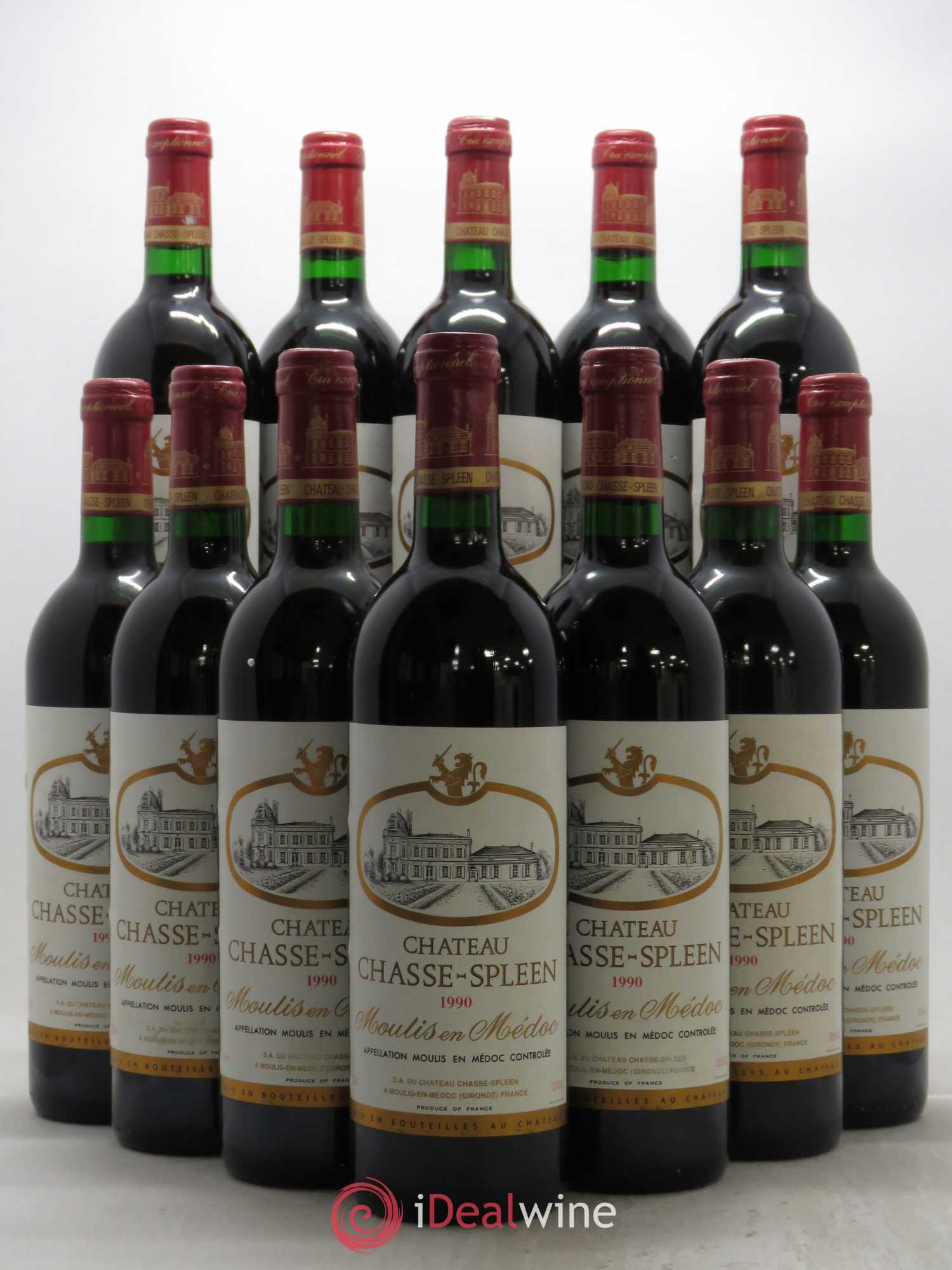 Château Chasse Spleen 1990 - Lot de 12 bouteilles - 0