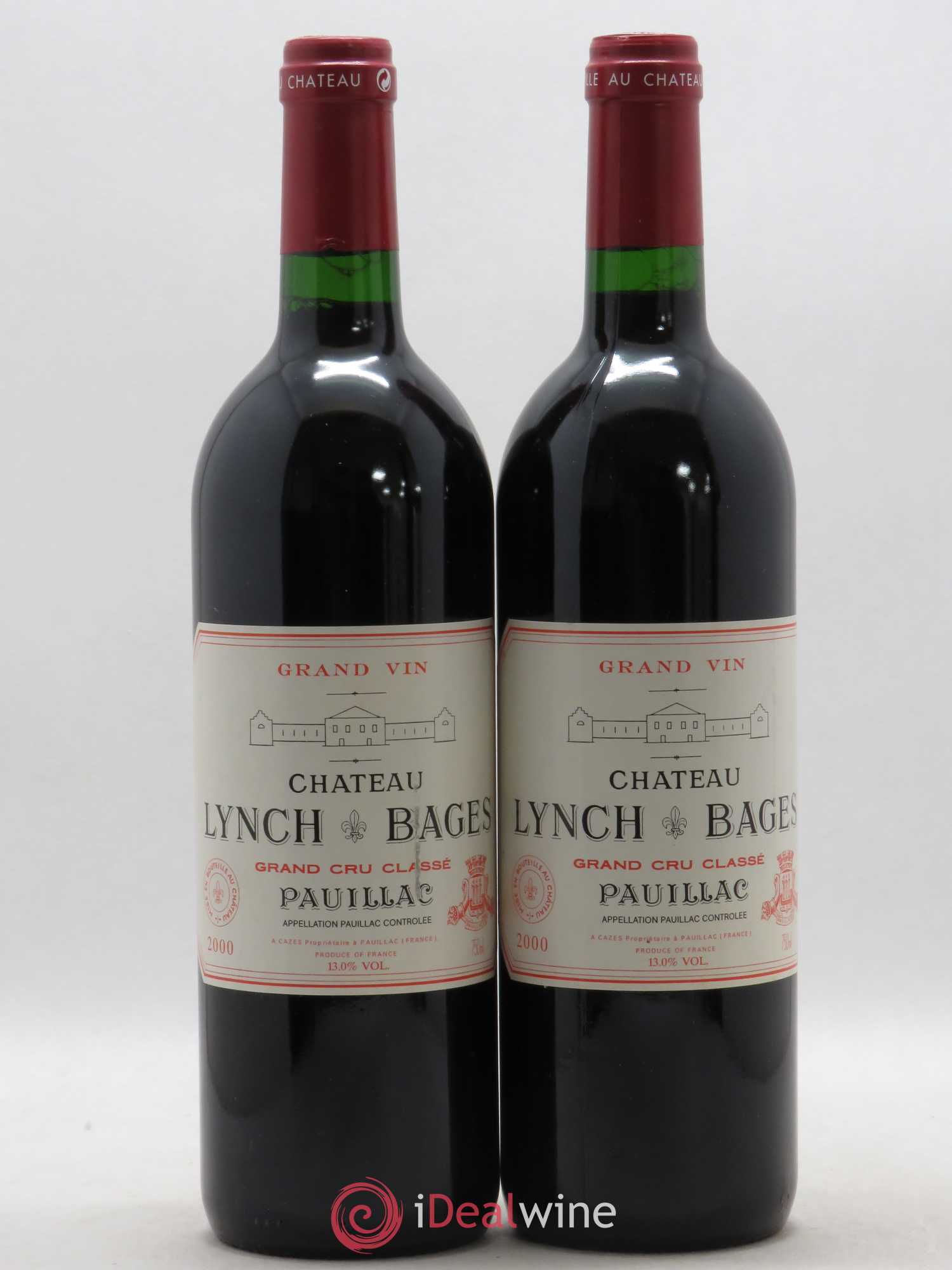 Château Lynch Bages 5ème Grand Cru Classé 2000 - Lot de 2 bouteilles - 0