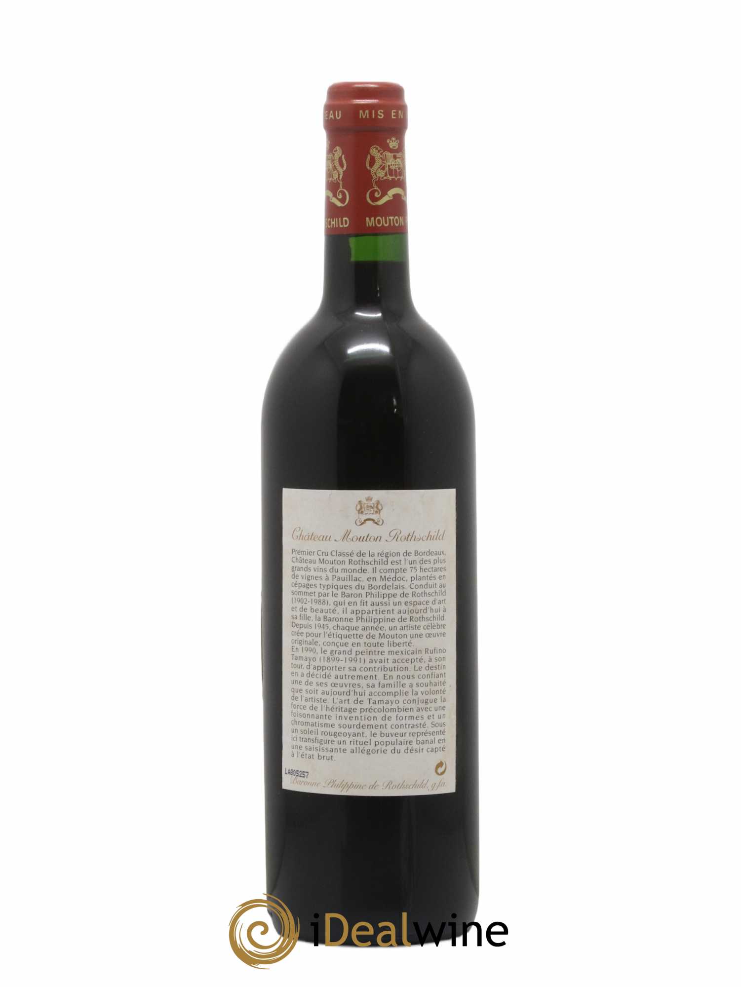 Château Mouton Rothschild 1er Grand Cru Classé 1998 - Lot de 1 bouteille - 1