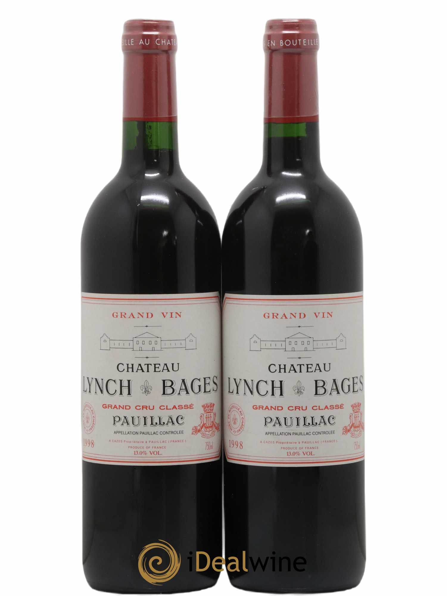 Château Lynch Bages 5ème Grand Cru Classé 1998 - Lot de 2 bouteilles - 0