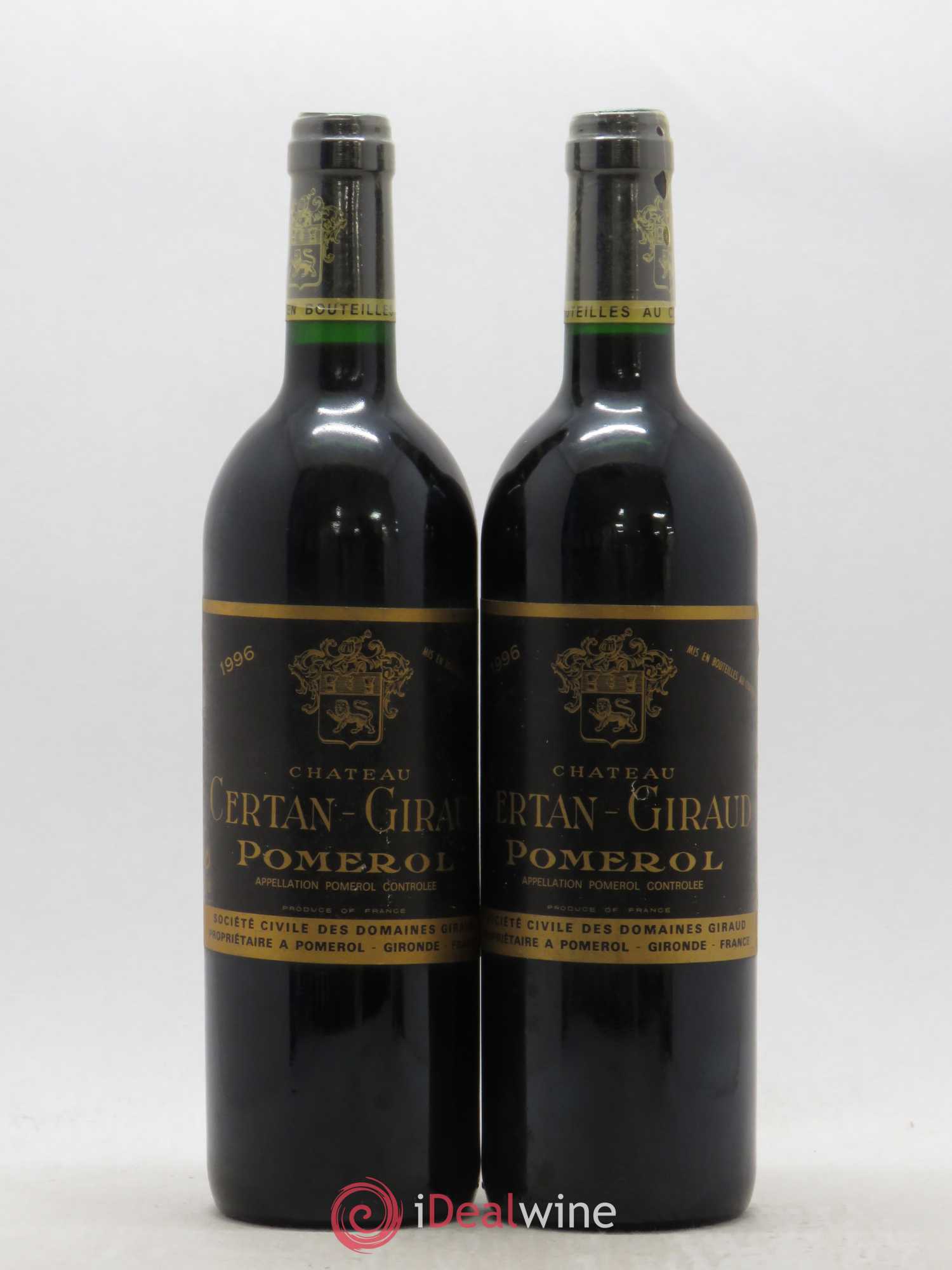 Château Certan Giraud 1996 - Lot de 2 bouteilles - 0