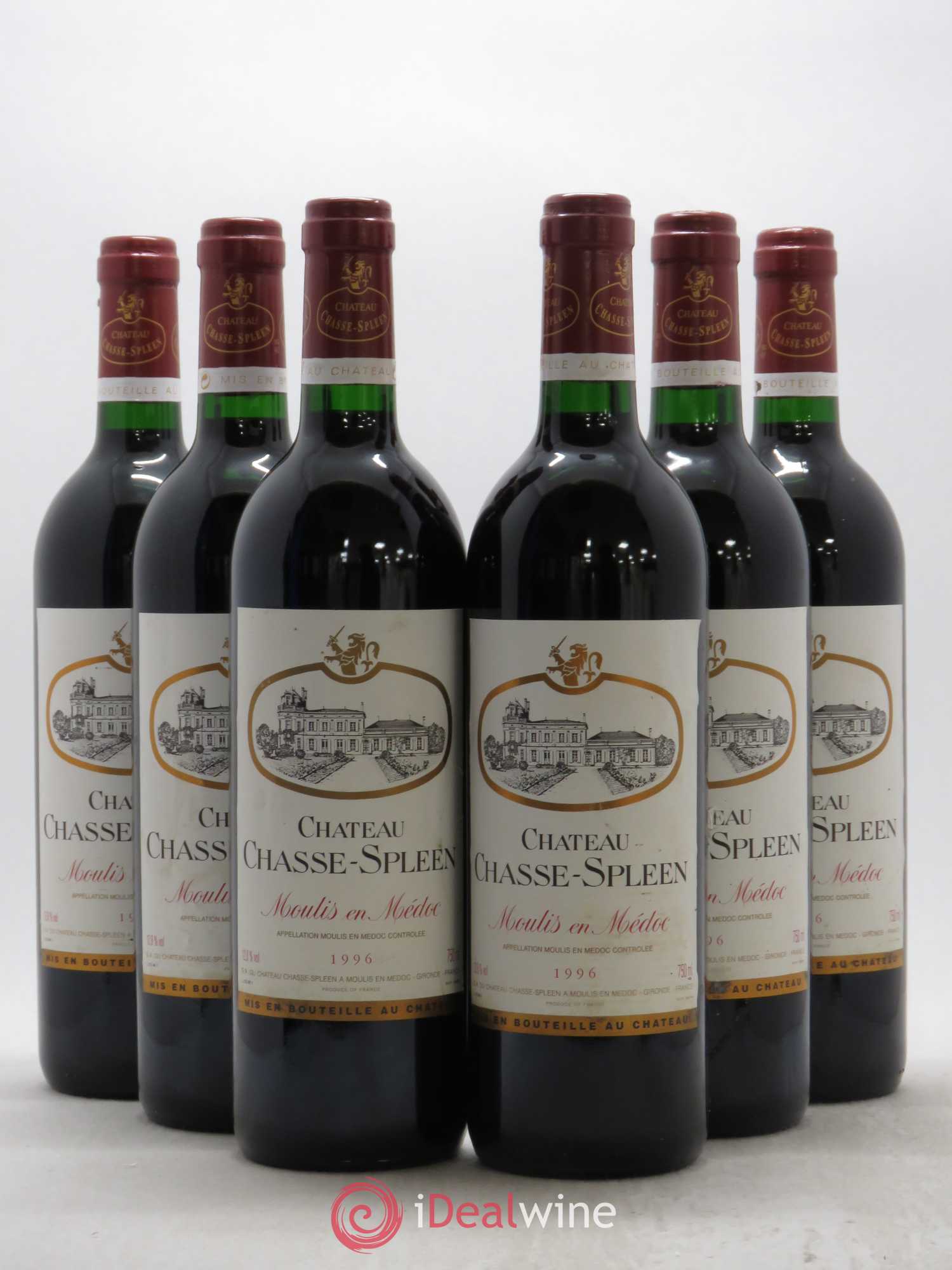Château Chasse Spleen 1996 - Lot de 6 bouteilles - 0