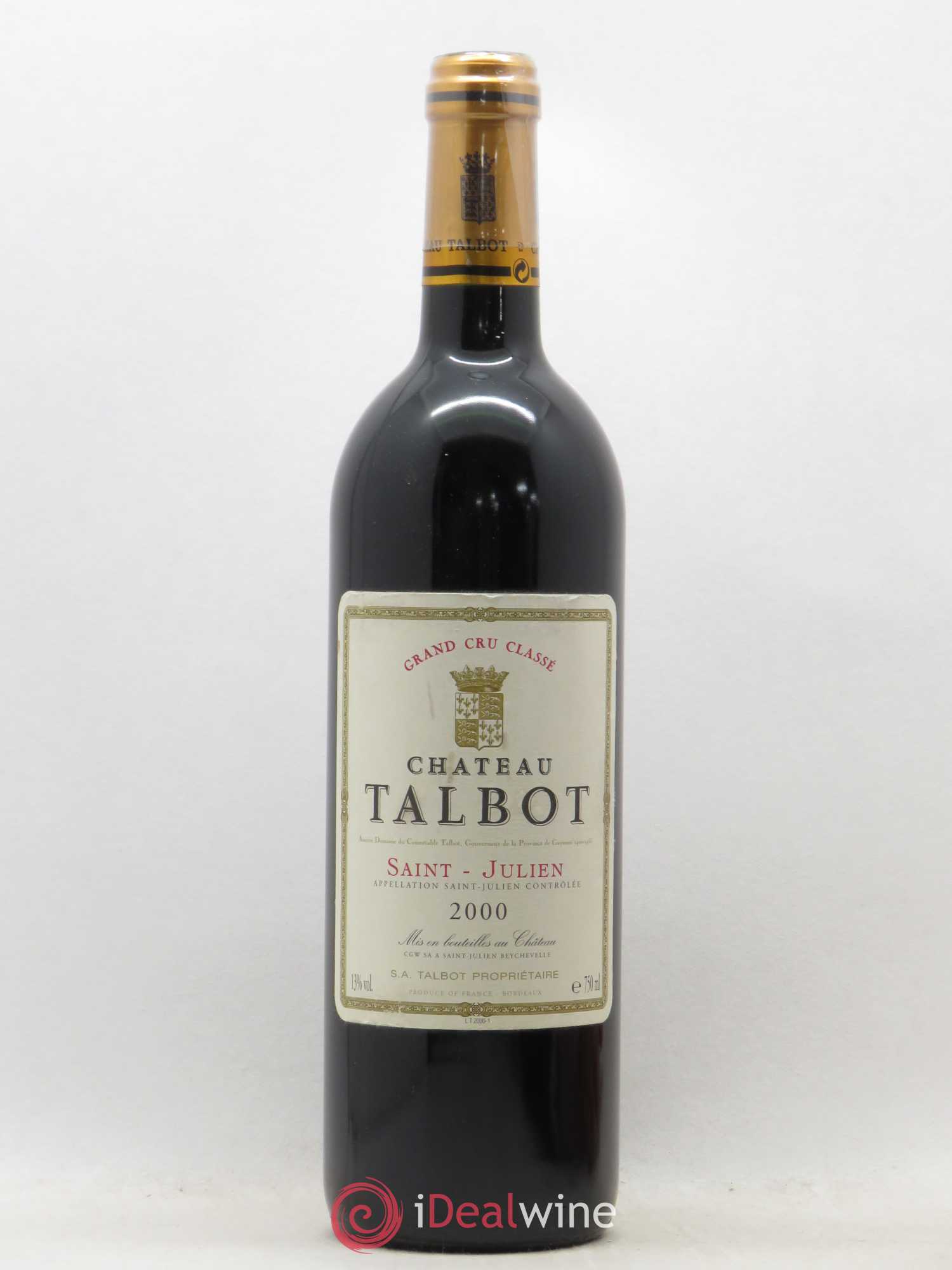Château Talbot 4ème Grand Cru Classé 2000 - Lot de 1 bouteille - 0