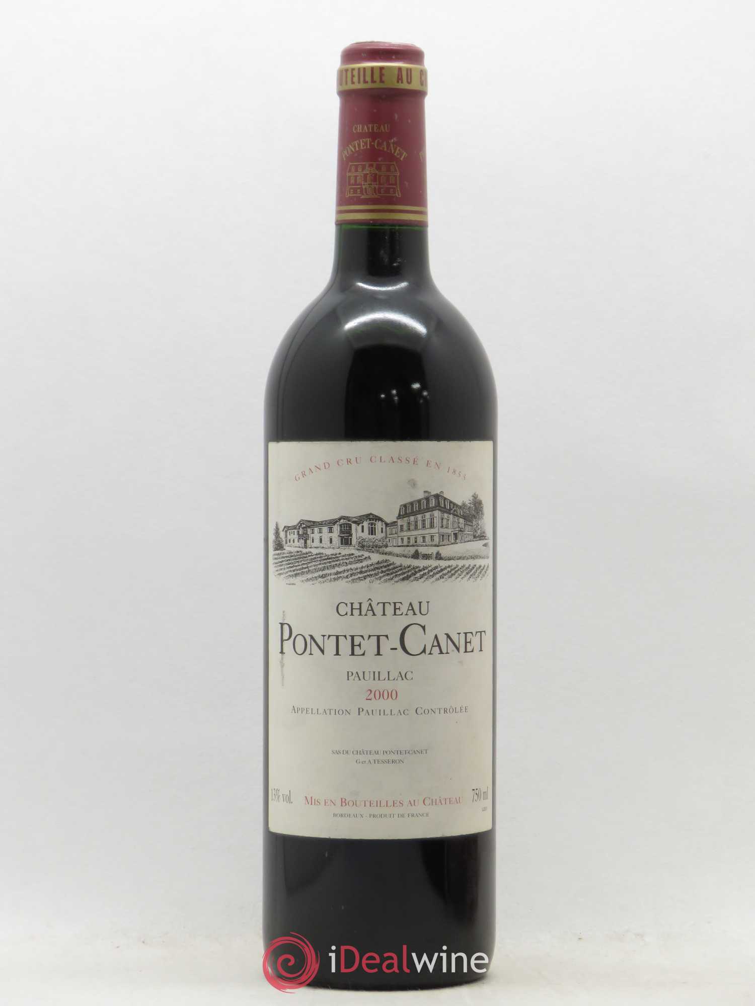 Château Pontet Canet 5ème Grand Cru Classé 2000 - Lot de 1 bouteille - 0