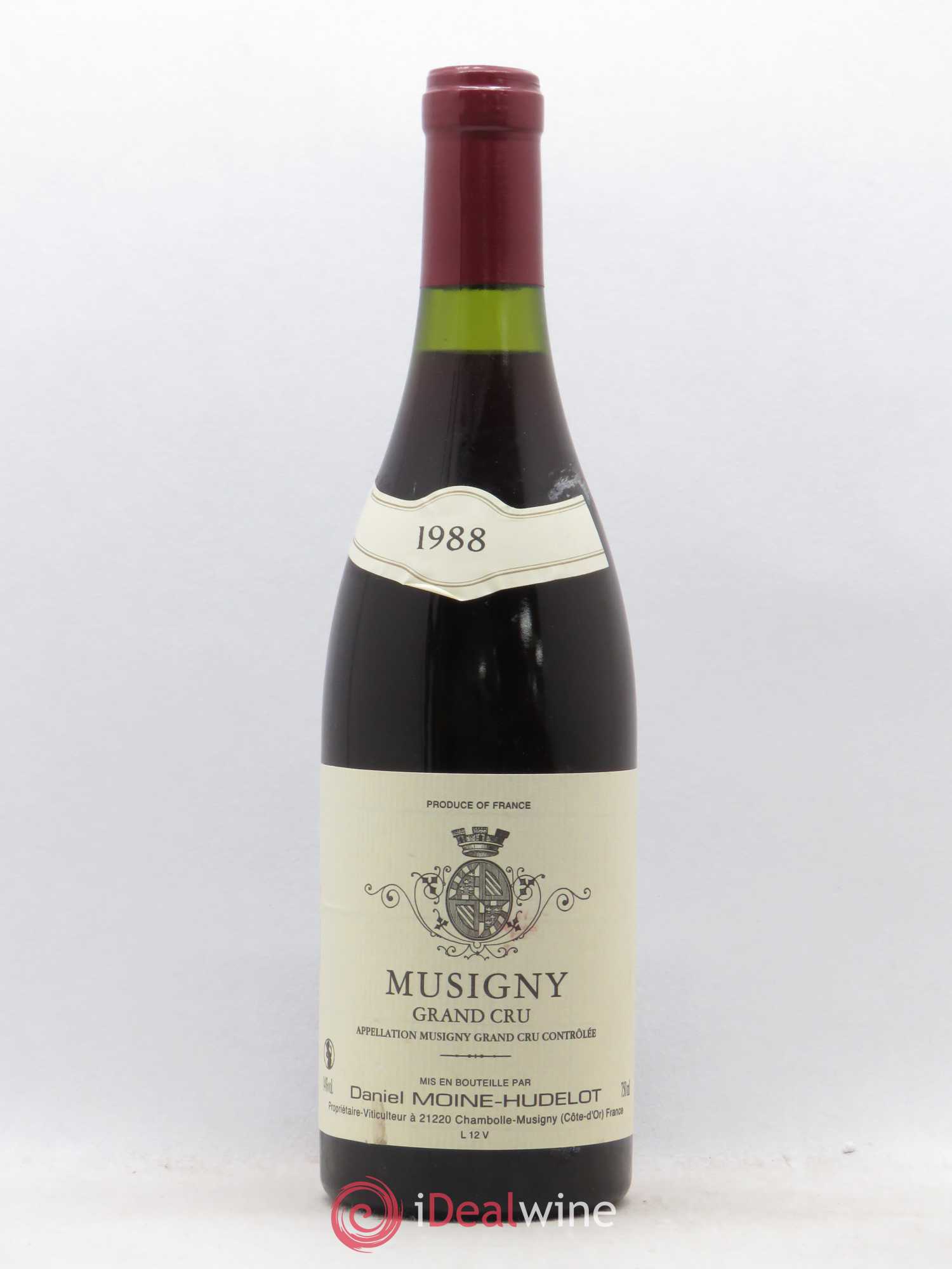 Musigny Grand Cru Moine-Hudelot (Domaine) 1988 - Lot de 1 bouteille - 0