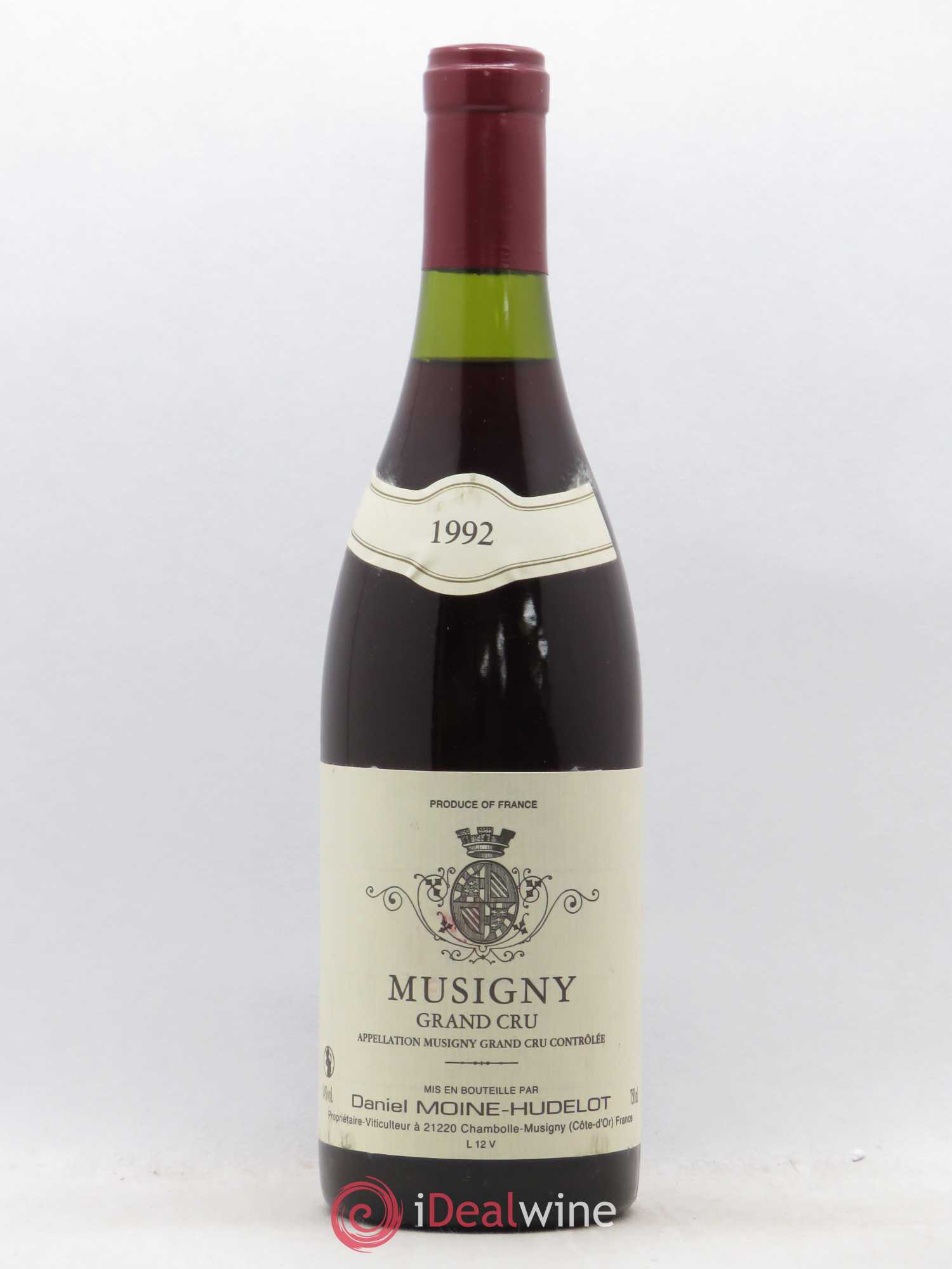 Musigny Grand Cru Moine-Hudelot (Domaine) 1992 - Lot de 1 bouteille - 0