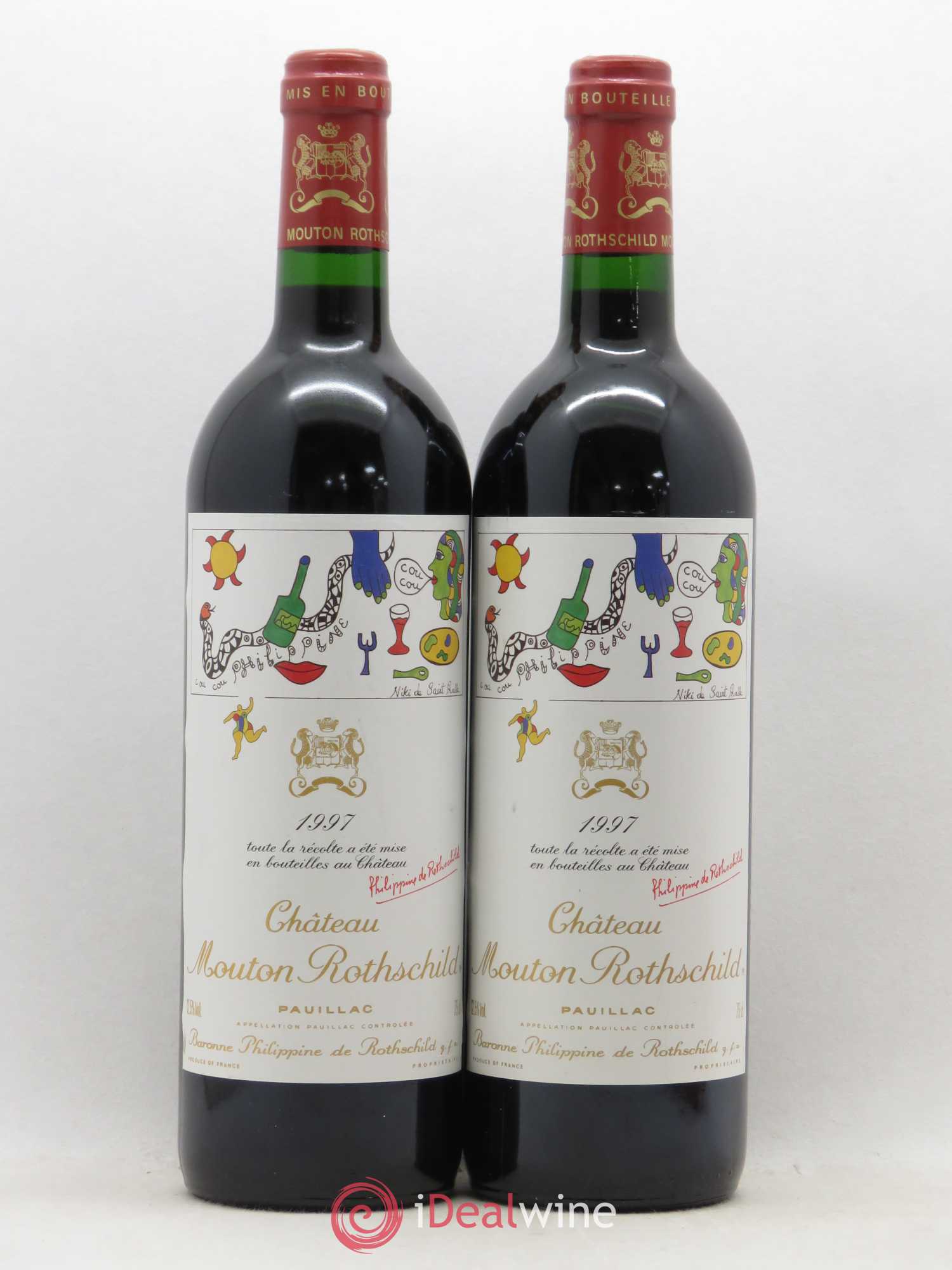 Château Mouton Rothschild 1er Grand Cru Classé 1997 - Lot de 2 bouteilles - 0