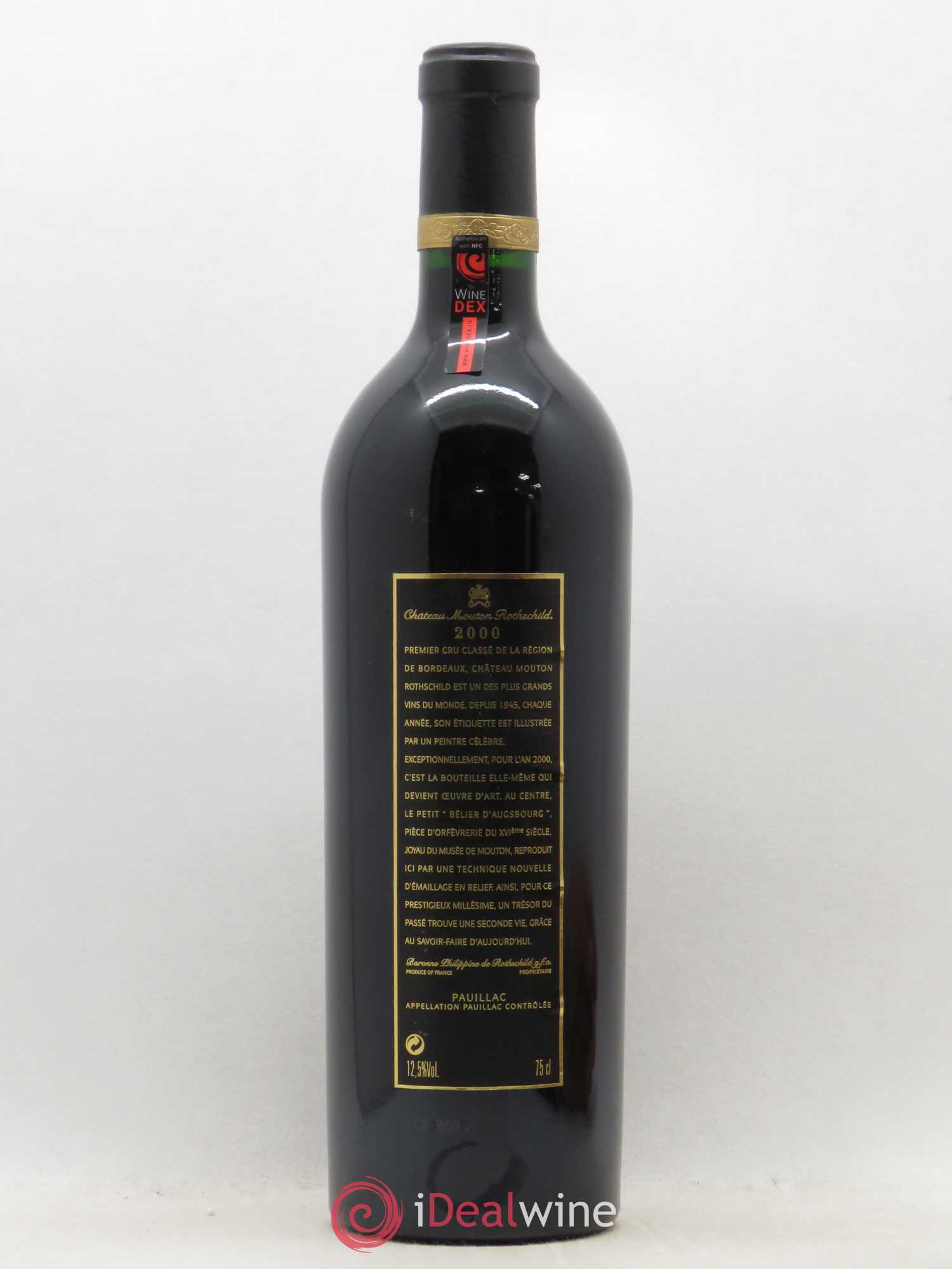 Château Mouton Rothschild 1er Grand Cru Classé 2000 - Lot de 1 bouteille - 1