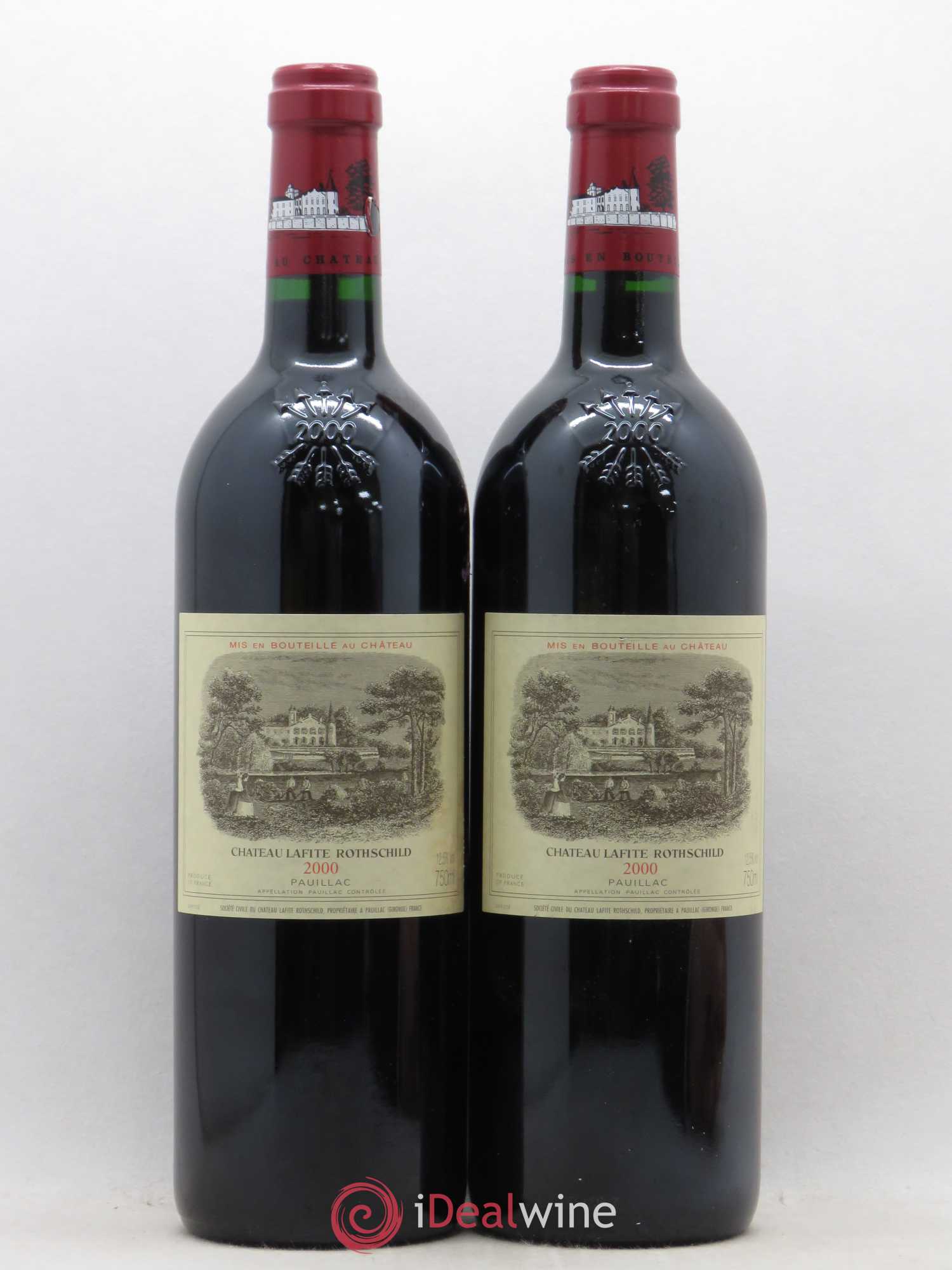 Château Lafite Rothschild 1er Grand Cru Classé 2000 - Lot de 2 bouteilles - 0