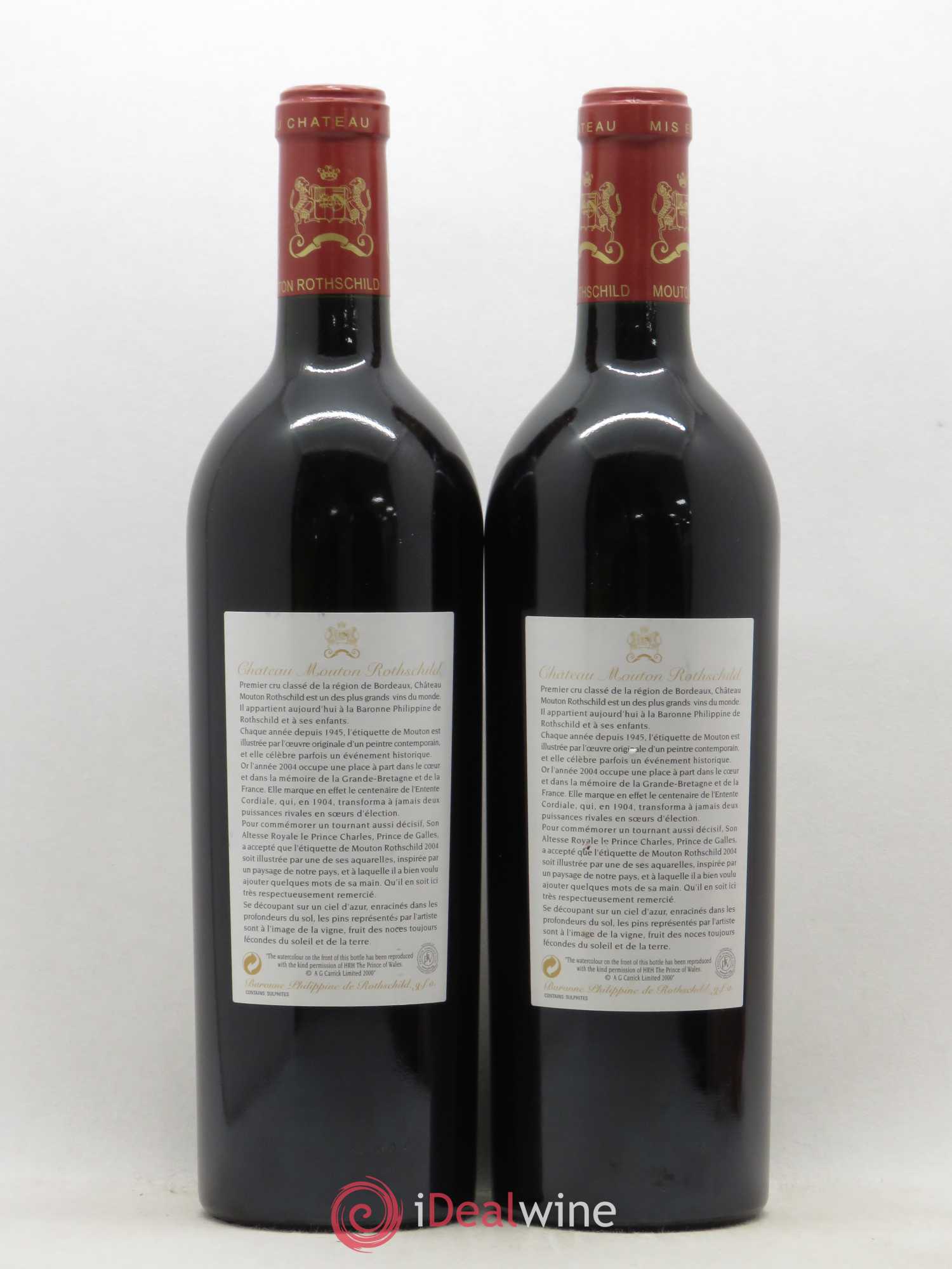 Château Mouton Rothschild 1er Grand Cru Classé 2004 - Lot de 2 bouteilles - 1