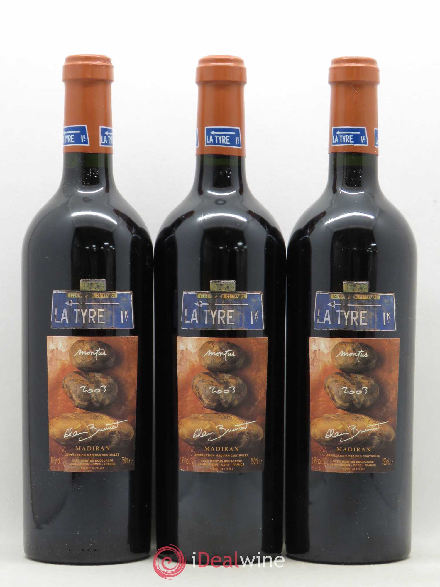 Madiran Château Montus-La Tyre Alain Brumont (sans prix de réserve) 2003 - Lot de 6 bouteilles - 2