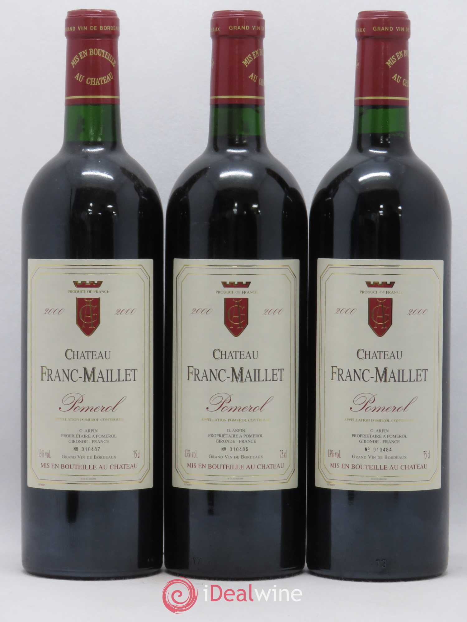 Pomerol Franc Maillet 2000 - Lot de 12 bouteilles - 2