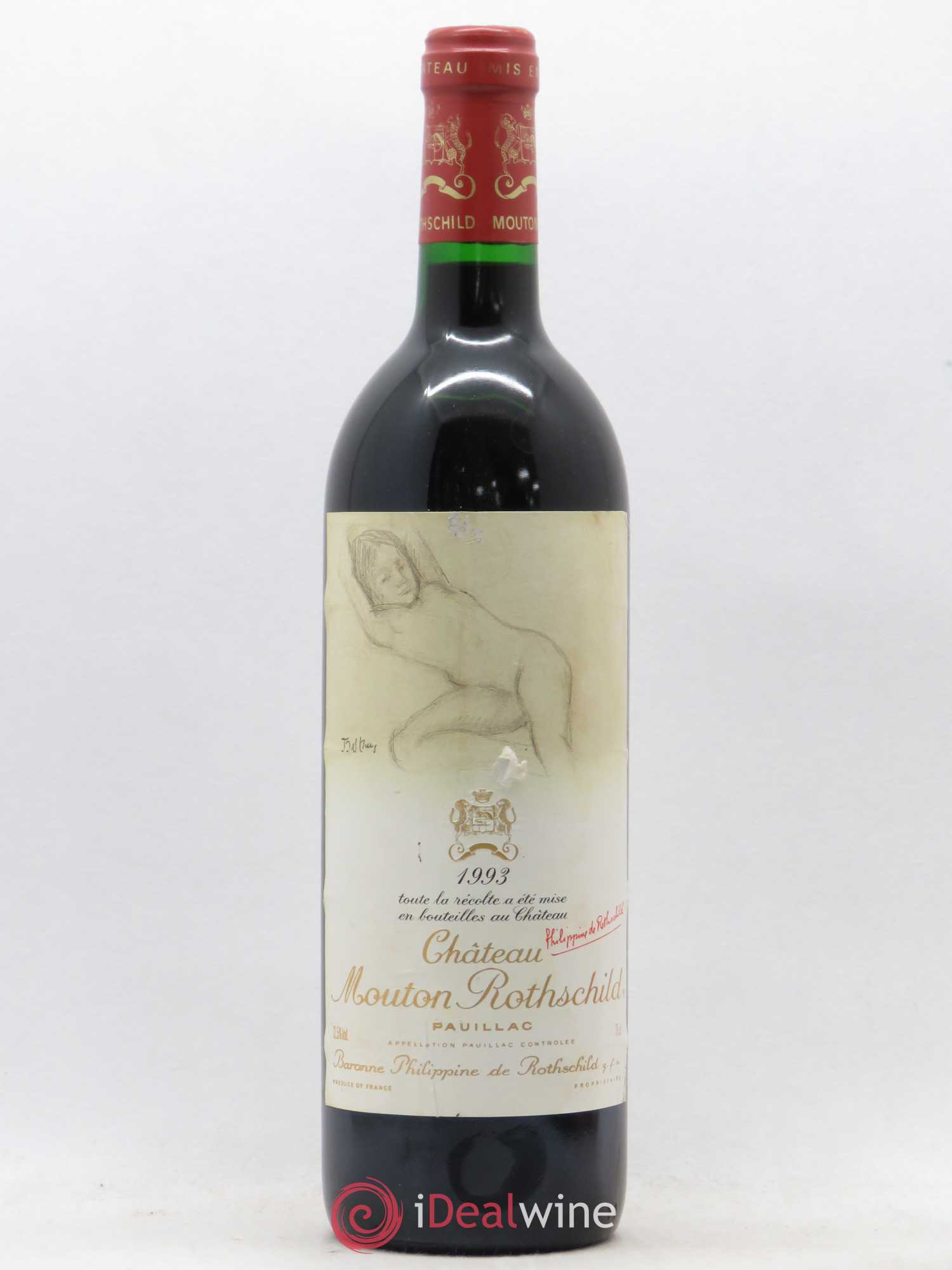Château Mouton Rothschild 1er Grand Cru Classé 1993 - Lot de 1 bouteille - 0