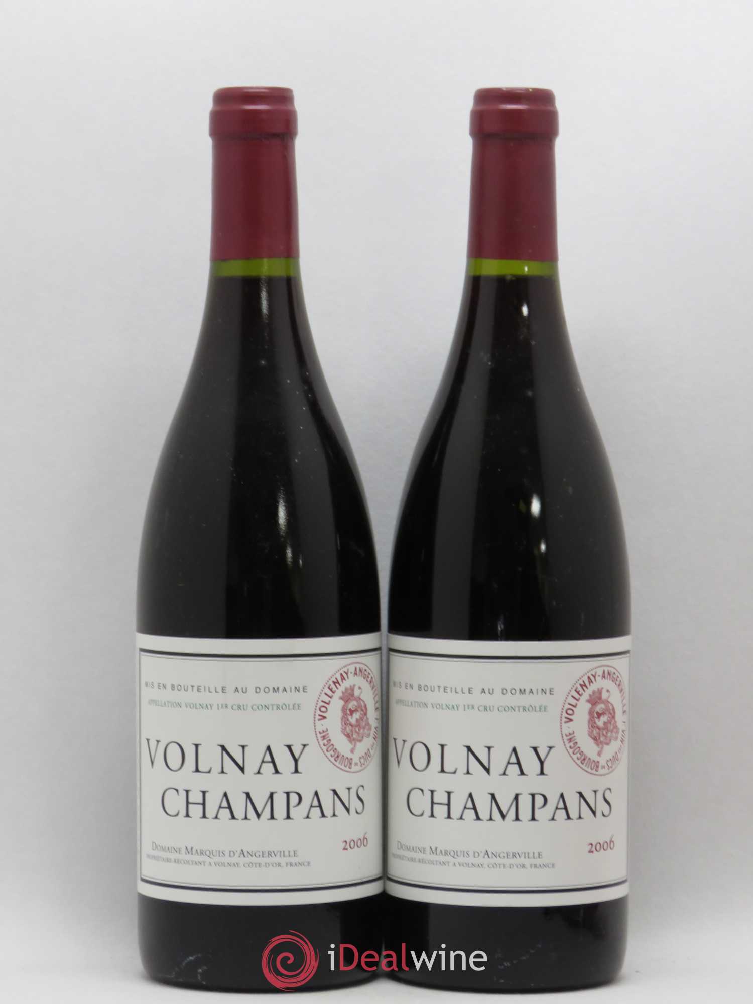 Volnay 1er Cru Champans Marquis d'Angerville (Domaine) 2006 - Lot de 2 bouteilles - 0