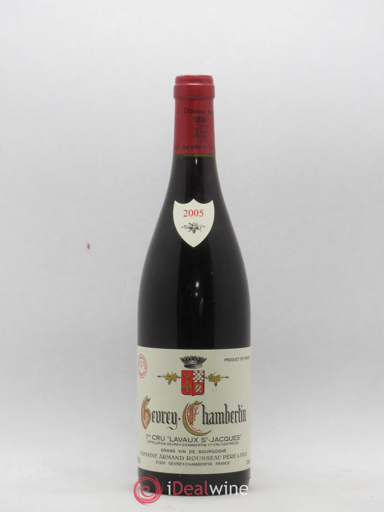 Gevrey-Chambertin 1er Cru Lavaux Saint Jacques Armand Rousseau (Domaine) 2005 - Lot de 1 bouteille - 0