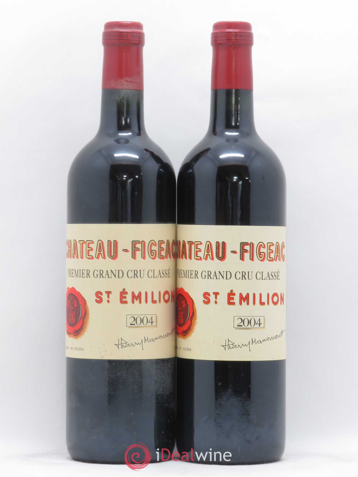 Château Figeac 1er Grand Cru Classé A 2004 - Lot de 2 bouteilles - 0