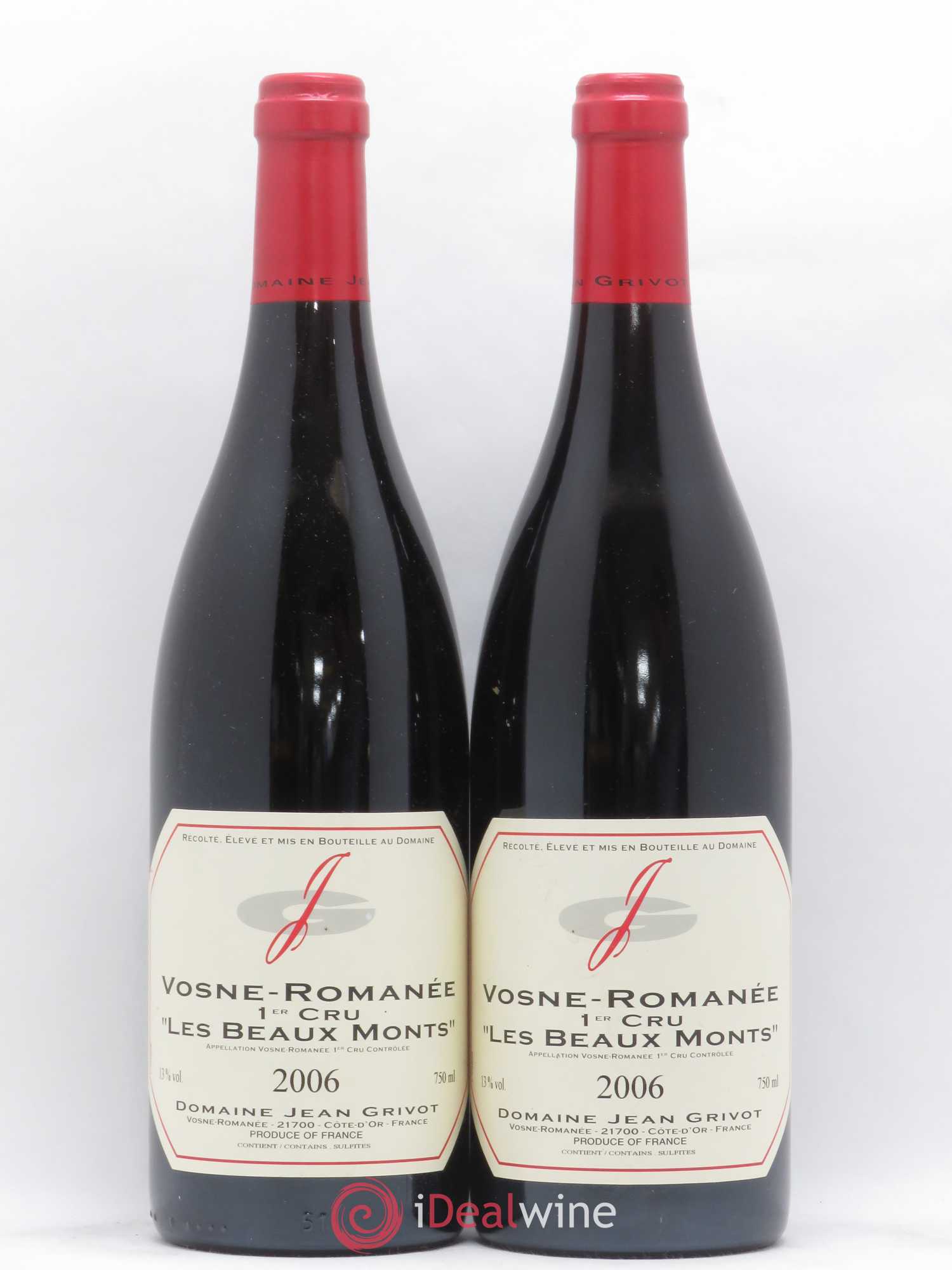 Vosne-Romanée 1er Cru Les Beaux-Monts Jean Grivot 2006 - Lotto di 2 bottiglie - 0