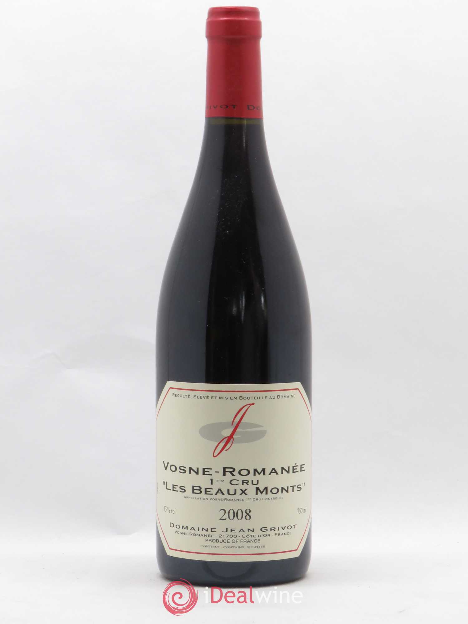 Vosne-Romanée 1er Cru Les Beaux-Monts Jean Grivot 2008 - Lot de 1 bouteille - 0